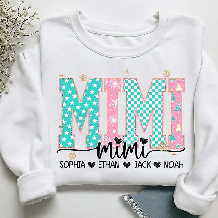 Holiday Tree Shirt With Kids Names - Personalized Sweatshirt - Gift For Mom, Grandma | HN02 - Image 7