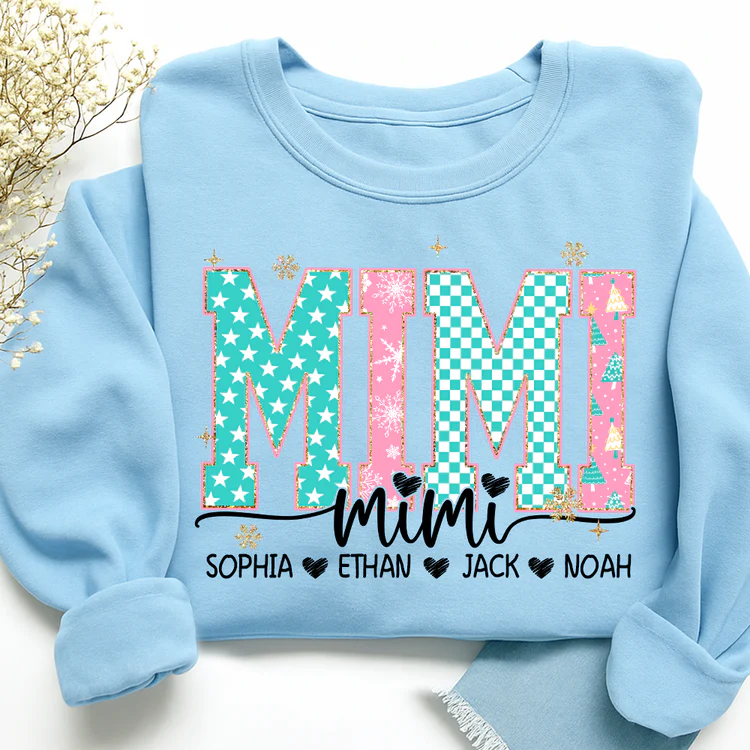 Holiday Tree Shirt With Kids Names - Personalized Sweatshirt - Gift For Mom, Grandma | HN02 - Image 8