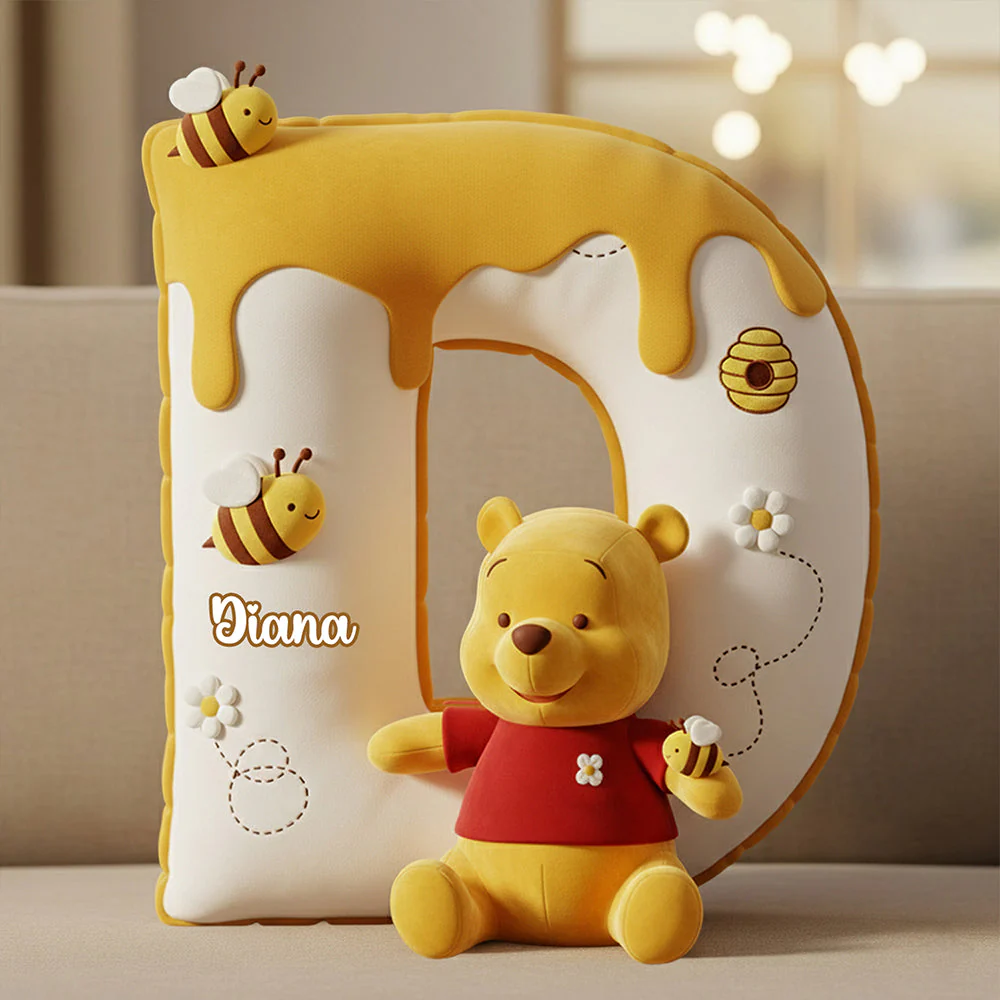 Honey Bear Alphabet - Personalized Custom Shape Pillow - Gift For Movie Fans NL122 - Image 4
