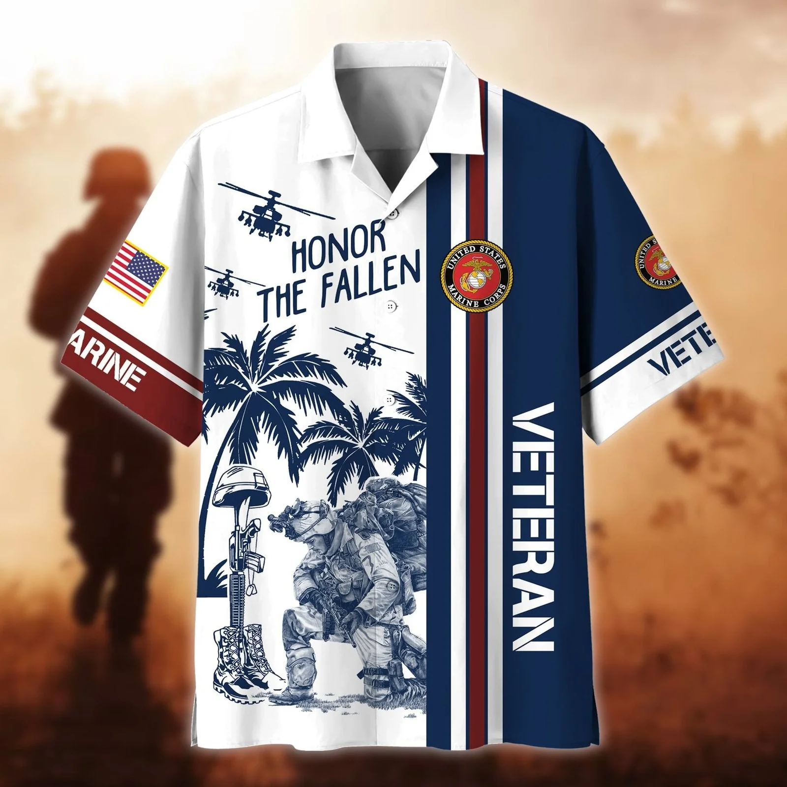 Honor The Fallen Military Tribute - Hawaiian Shirt - Patriotic Gift For Veterans | HN02