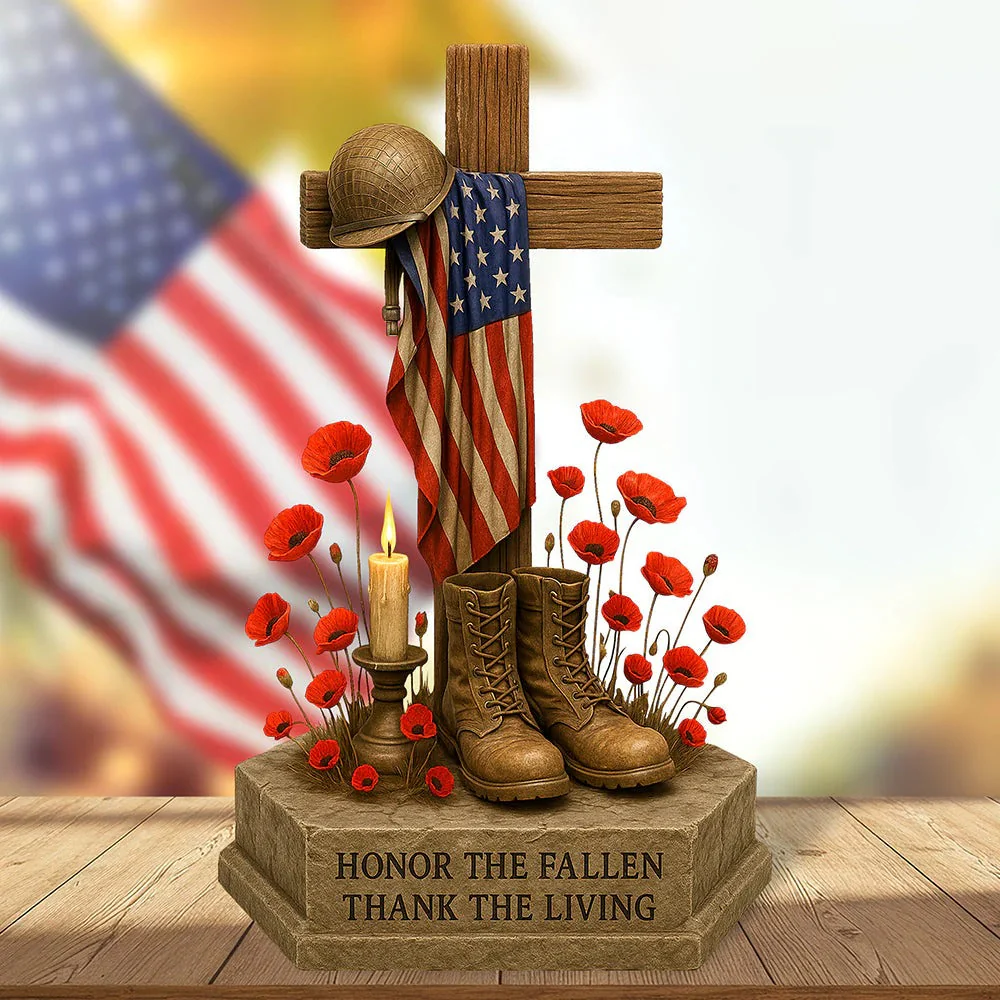Honor The Fallen Thank The Living - Shape Acrylic Plaque - Gift For Patriotic, Veteran | HN02 - Image 2
