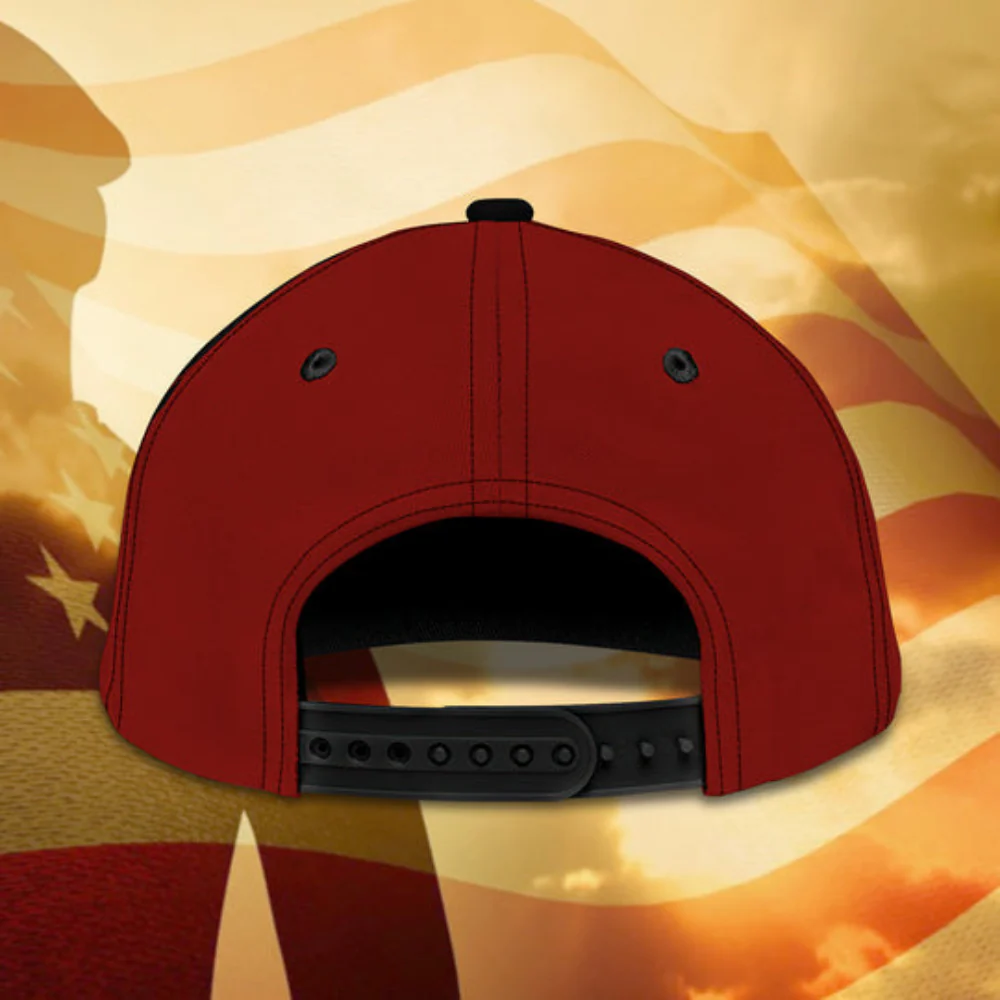 Honor The Fallen Veteran Soldier Tribute - Personalized Classic Cap - Patriotic Gift For Veterans | HN02 - Image 4