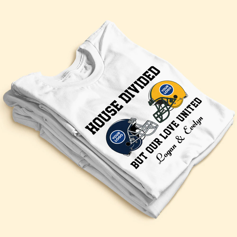 House Divided But Our Love United - Personalized T-Shirt - Gifts For American Football Couple Lover HN02 - Image 4