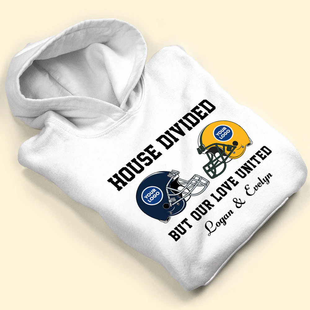 House Divided But Our Love United - Personalized T-Shirt - Gifts For American Football Couple Lover HN02 - Image 5