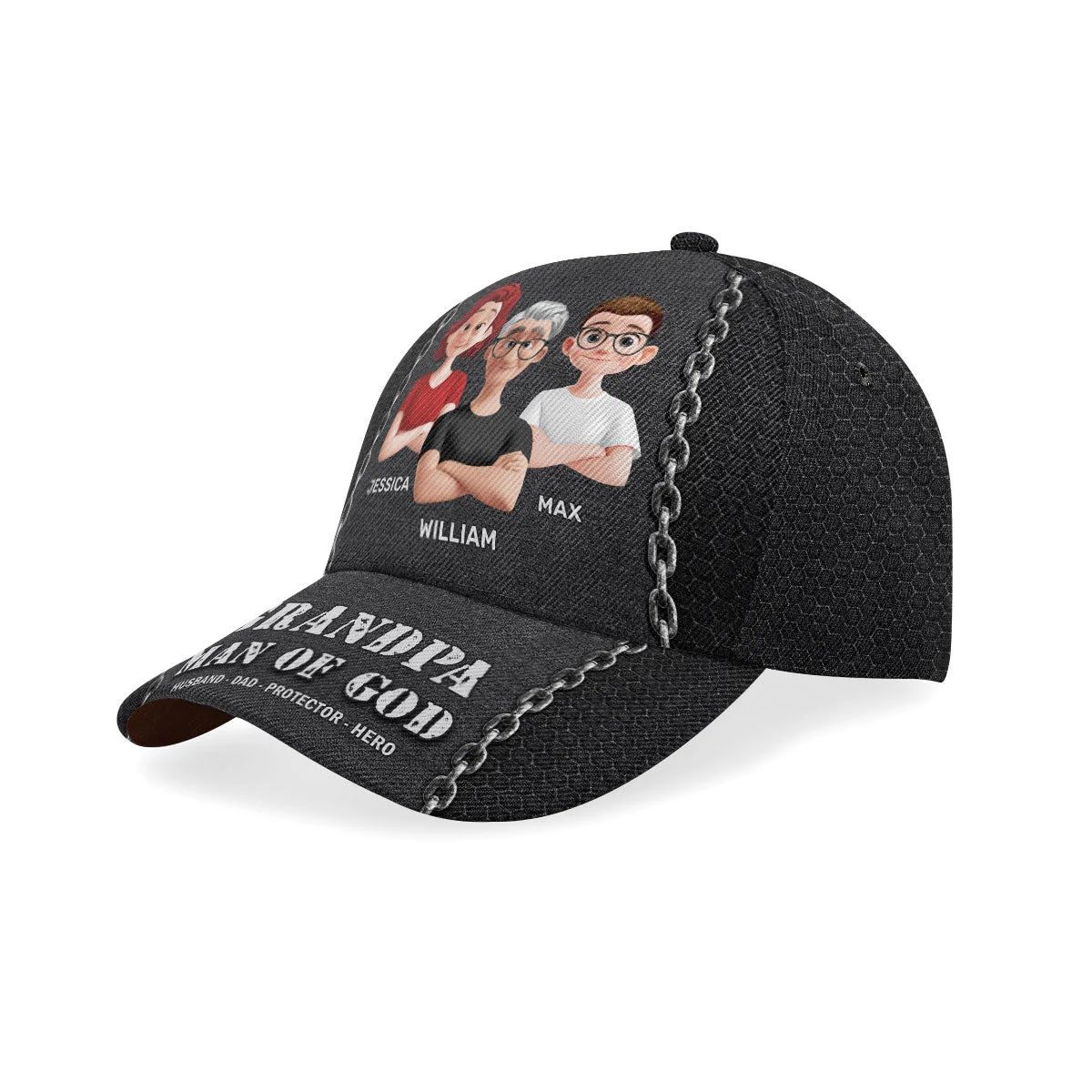 Husband Dad Protector Hero - Personalized Classic Cap - Gift For Men, Dad, Grandpa | GR29. Ver 2 HN02 - Image 2