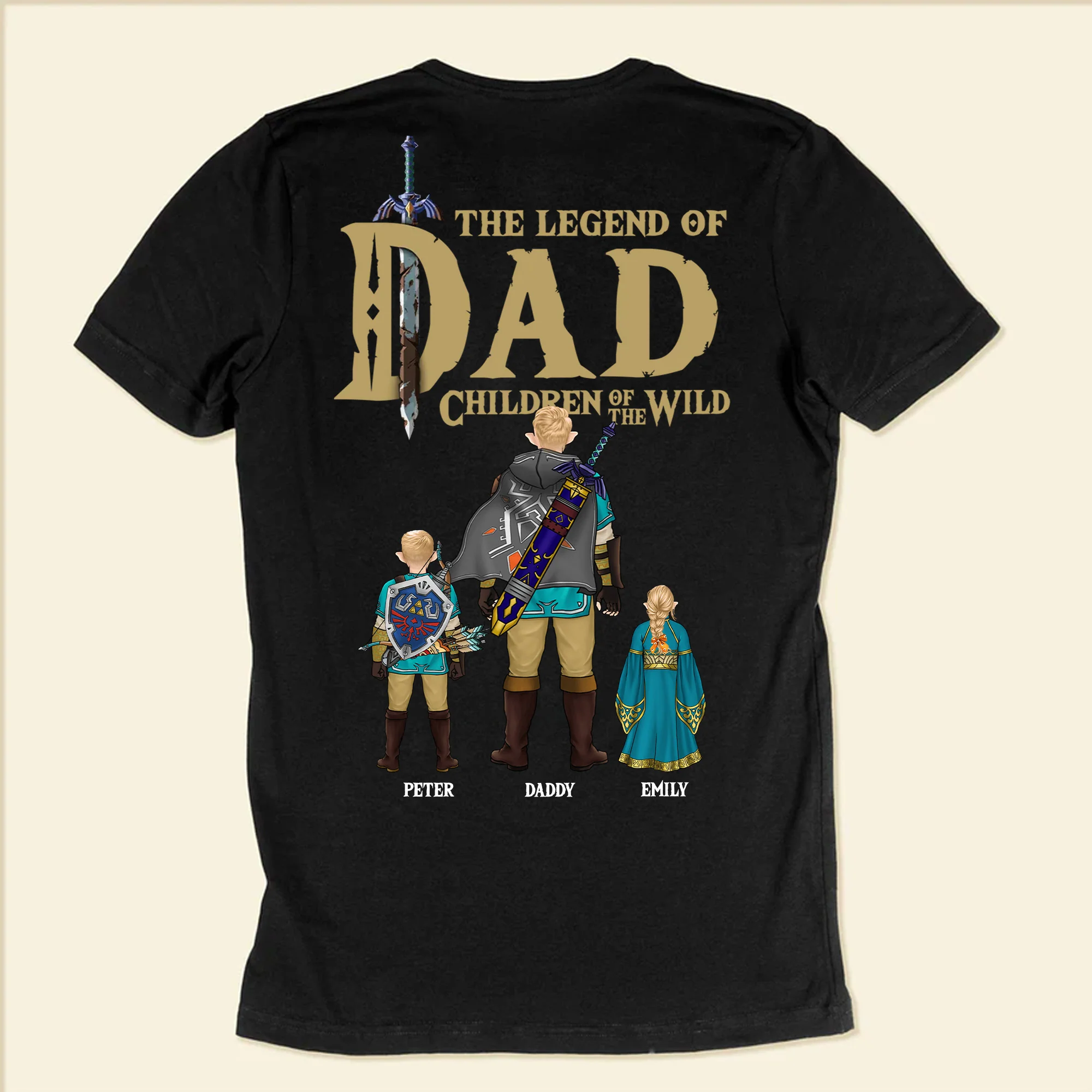 Hyrule Korok The Legend Of Zelda Dad The Children Of Wild - Gift For Father's Day - Personalized Shirt 2 Side CL07 - Image 5