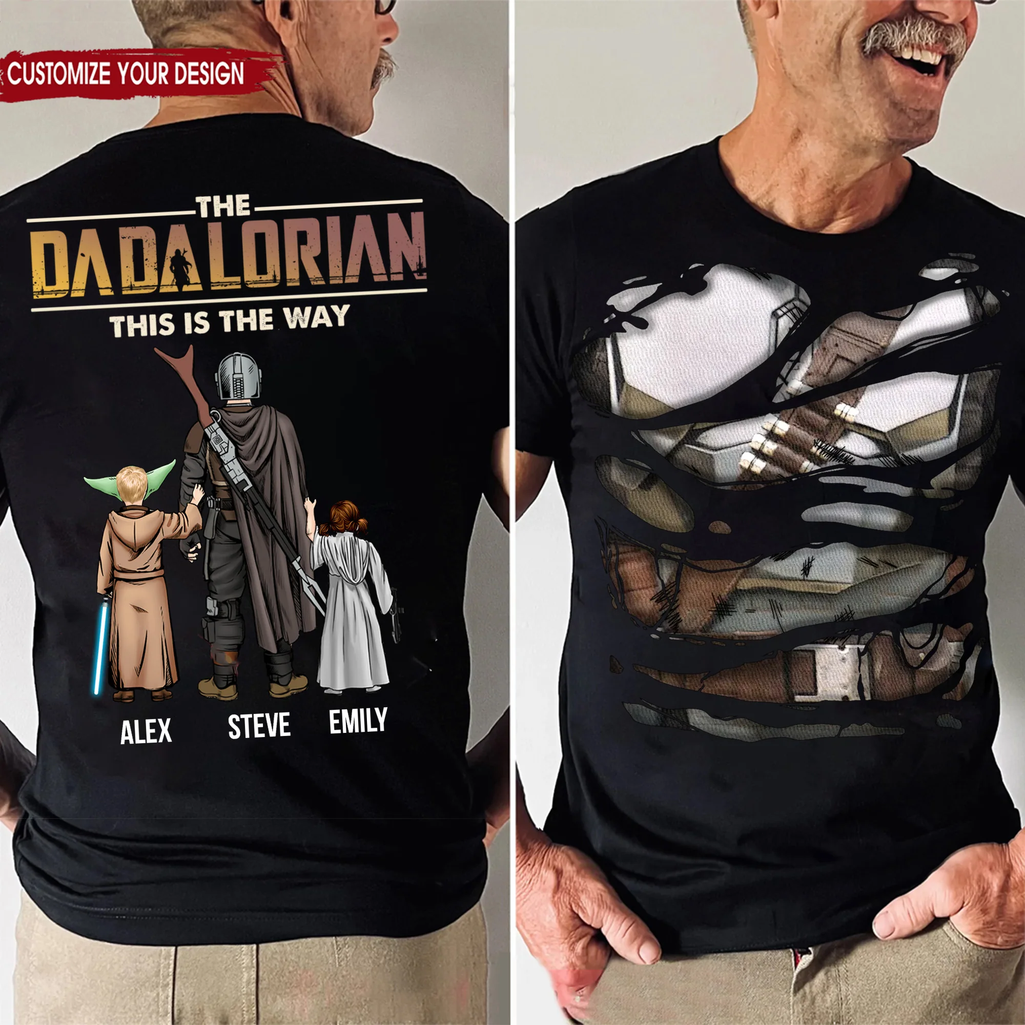 Stwa I Always Have A Dadalorian Besides Me - Gift For Dad, Father's Day - Personalized Shirt 2 Side CL08 - Image 6