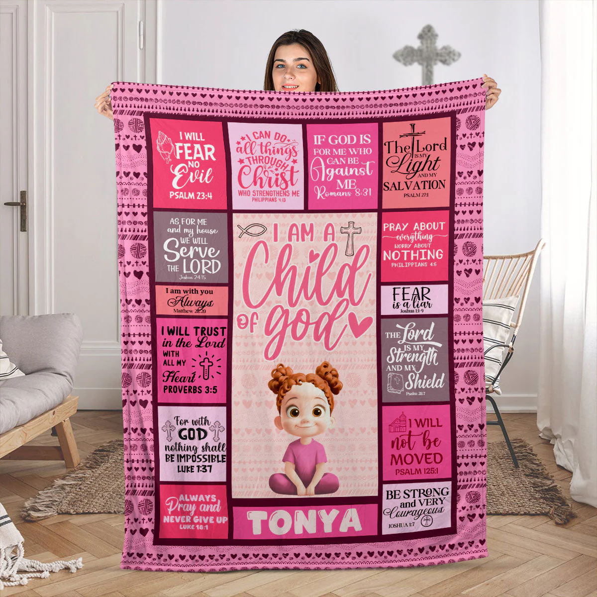 I Am A Child Of God - Personalized Blanket - Gift for Kids | GR29.02 HL128