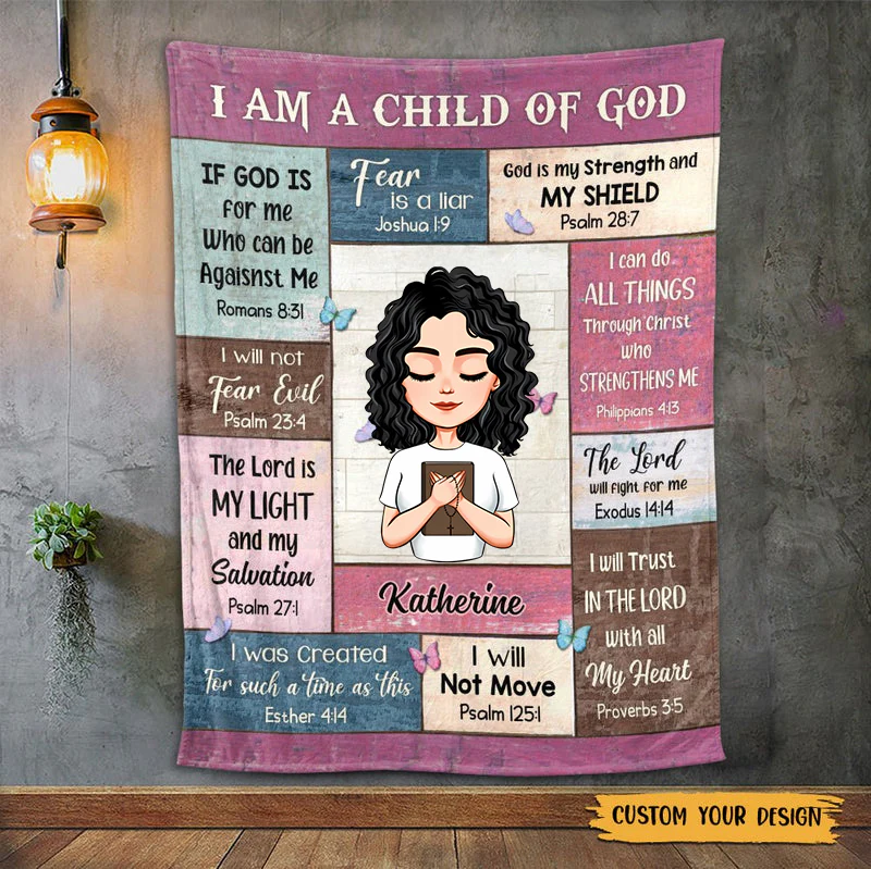 I Am A Child Of God - Personalized Blanket - Meaningful Gift For Birthday TD118 - Image 2