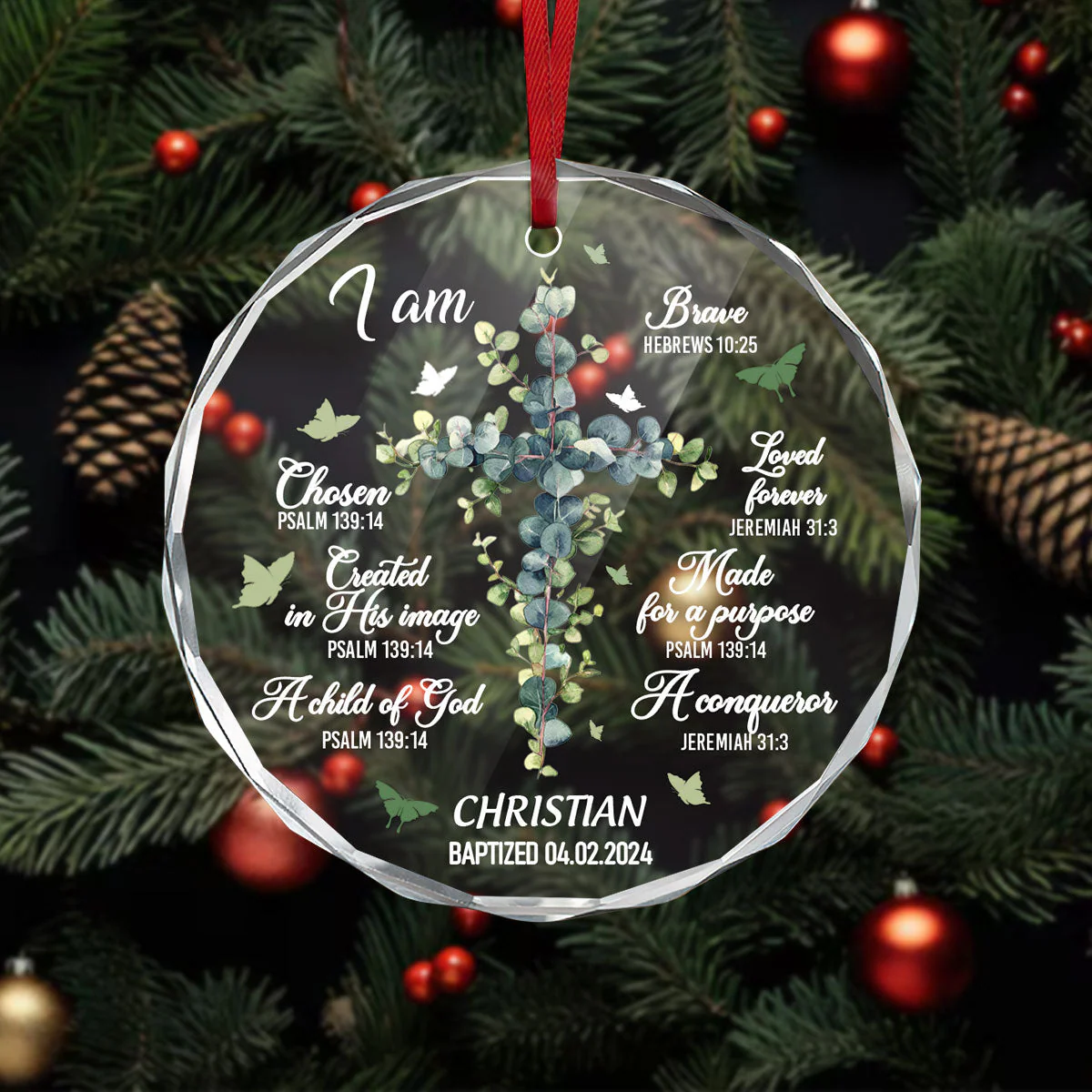 I Am A Child Of God - Personalized Glass Ornament - Gift For Kids HN02 - Image 3