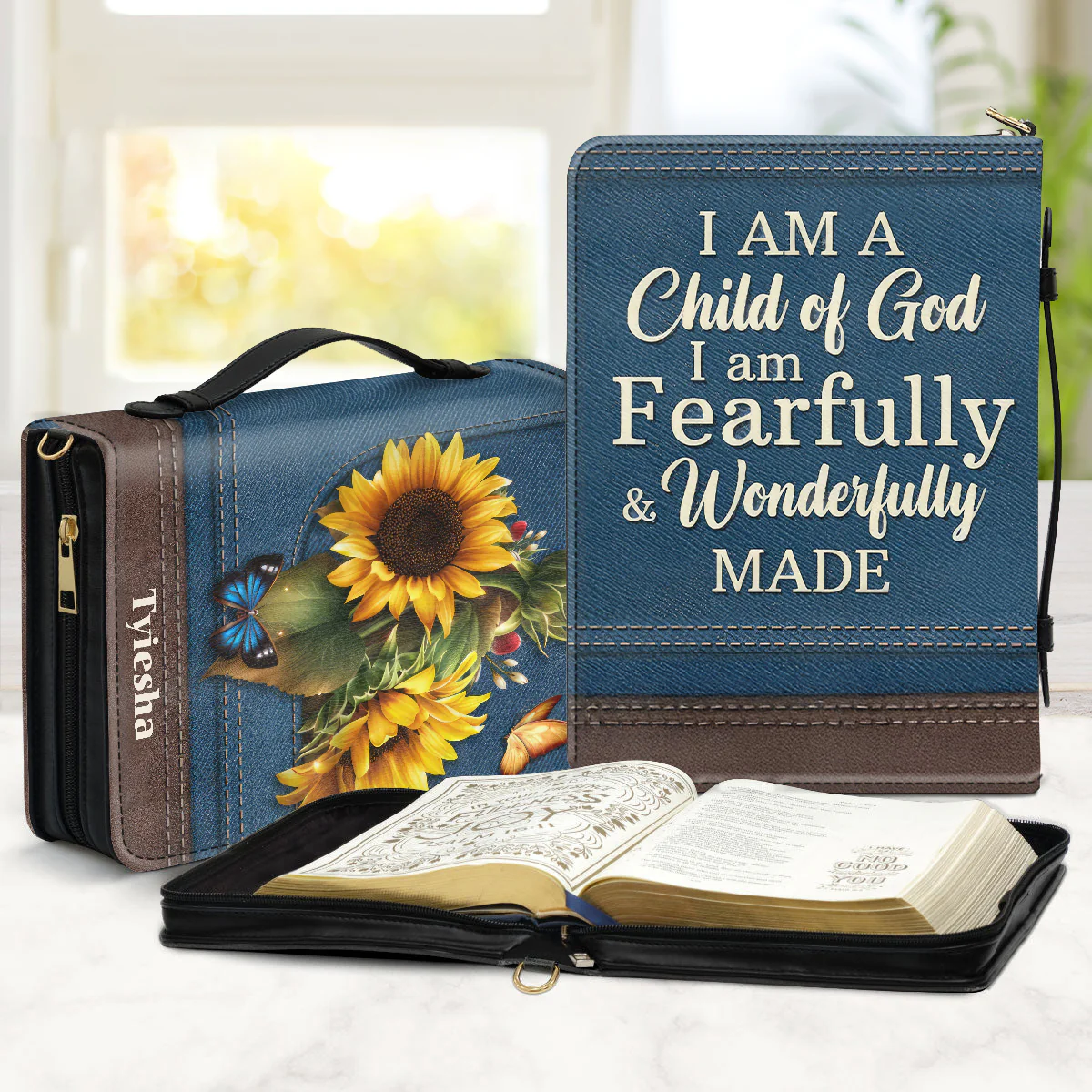 I Am A Child Of God Sunflower - Thoughtful Gift For Christians - Personalized Bible Covers - AT4082443