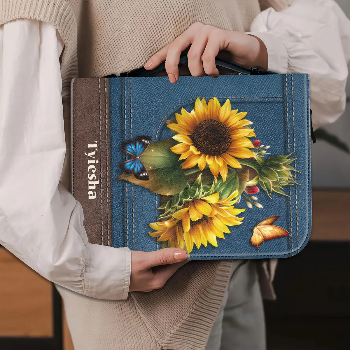 I Am A Child Of God Sunflower - Thoughtful Gift For Christians - Personalized Bible Covers - AT4082443 - Image 3