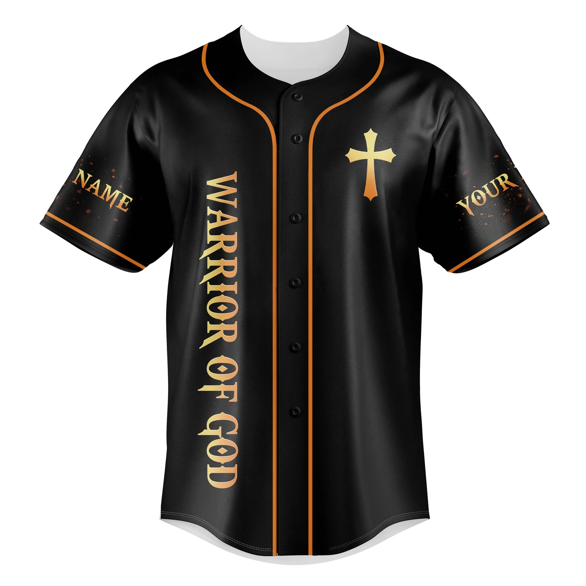 I Am A Warrior For Christ Custom Name Baseball Jersey - Christant Gift For Him - Image 2