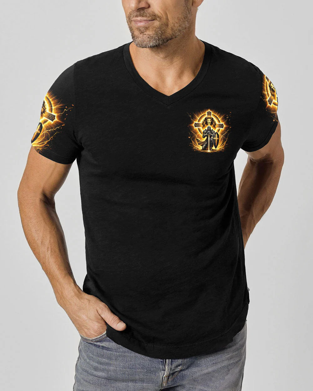 I Am A Warrior In The Army Of God Men's All Over Print Shirt - td2610243 - Image 11