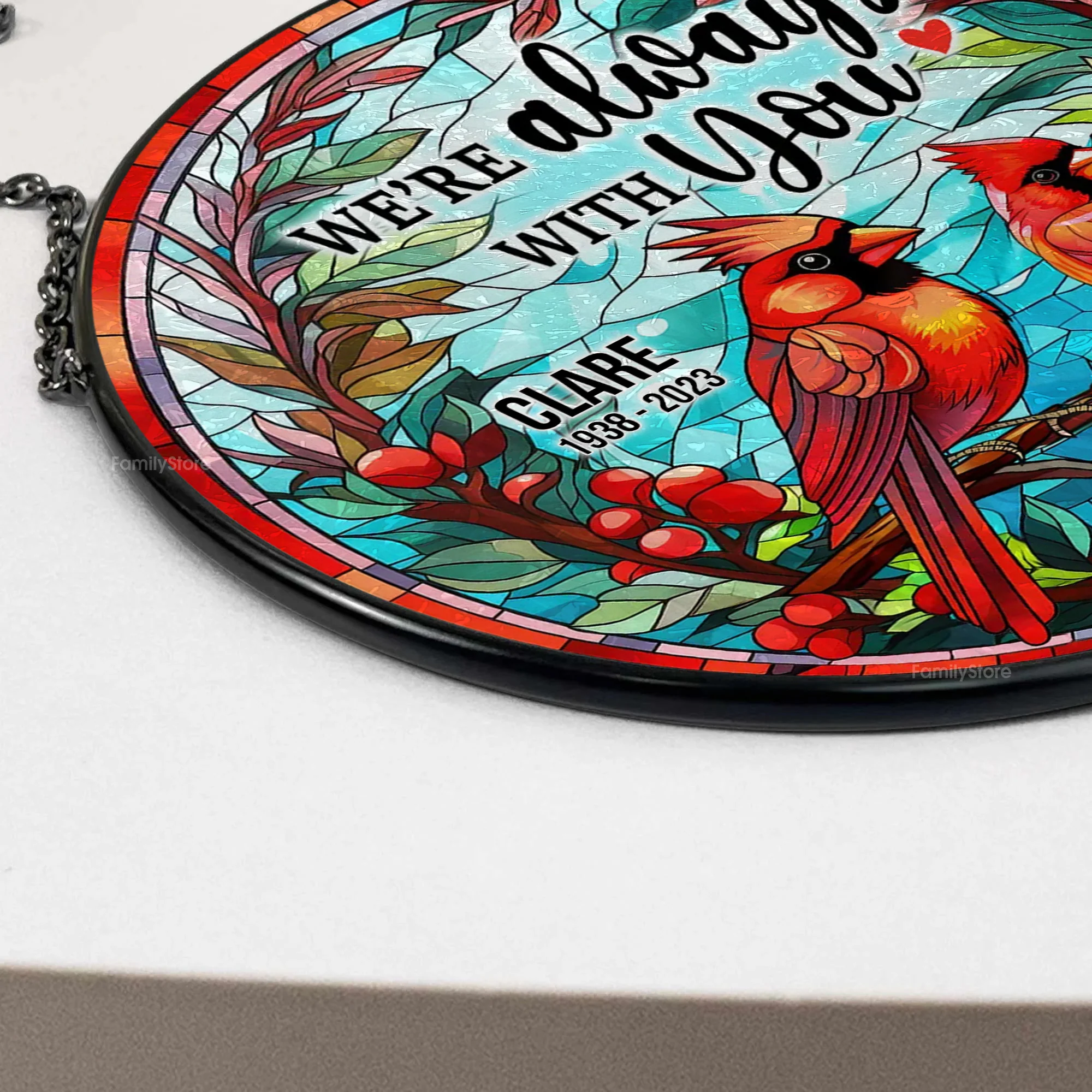 I Am Always With You - Memorial Gift - Personalized Stained Glass Window Hanging Suncatcher - NA94 - Image 4