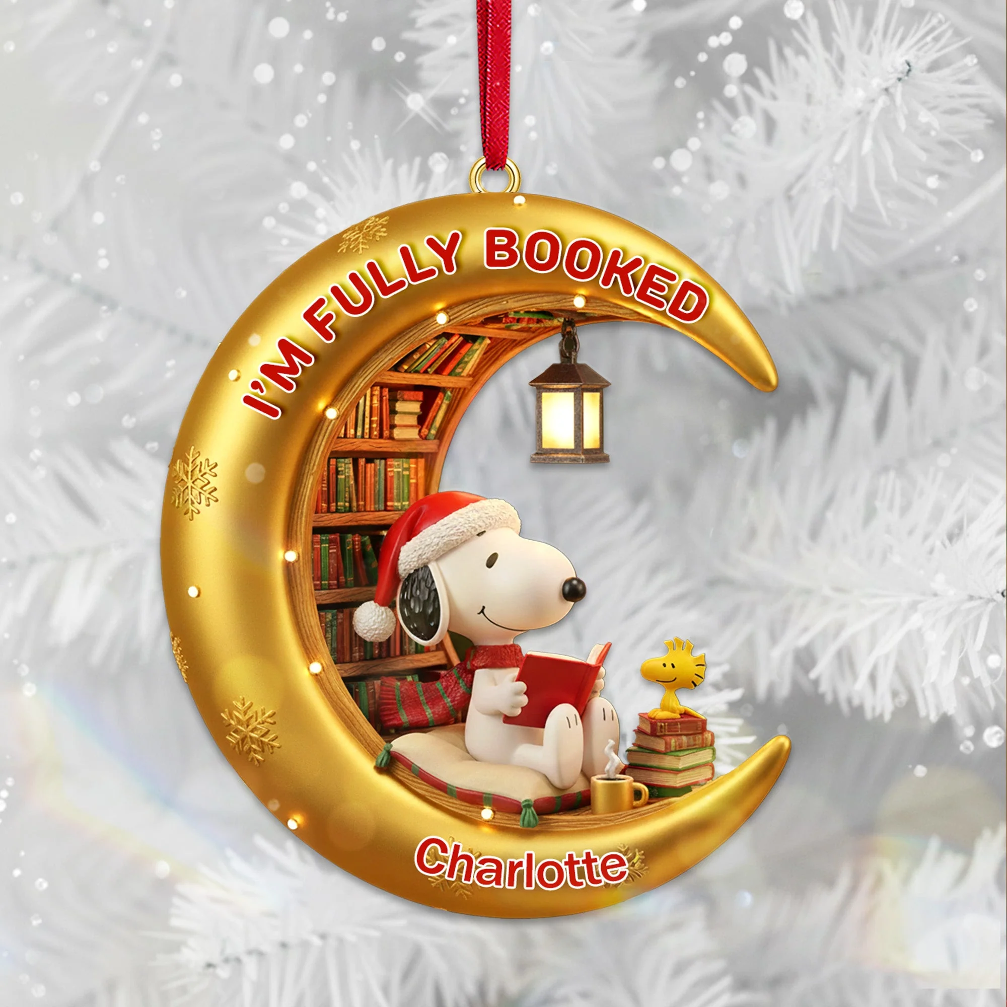 I Am Fully Booked - Personalized Acrylic Ornament - Christmas Gifts For Book Lovers NL122 - Image 2