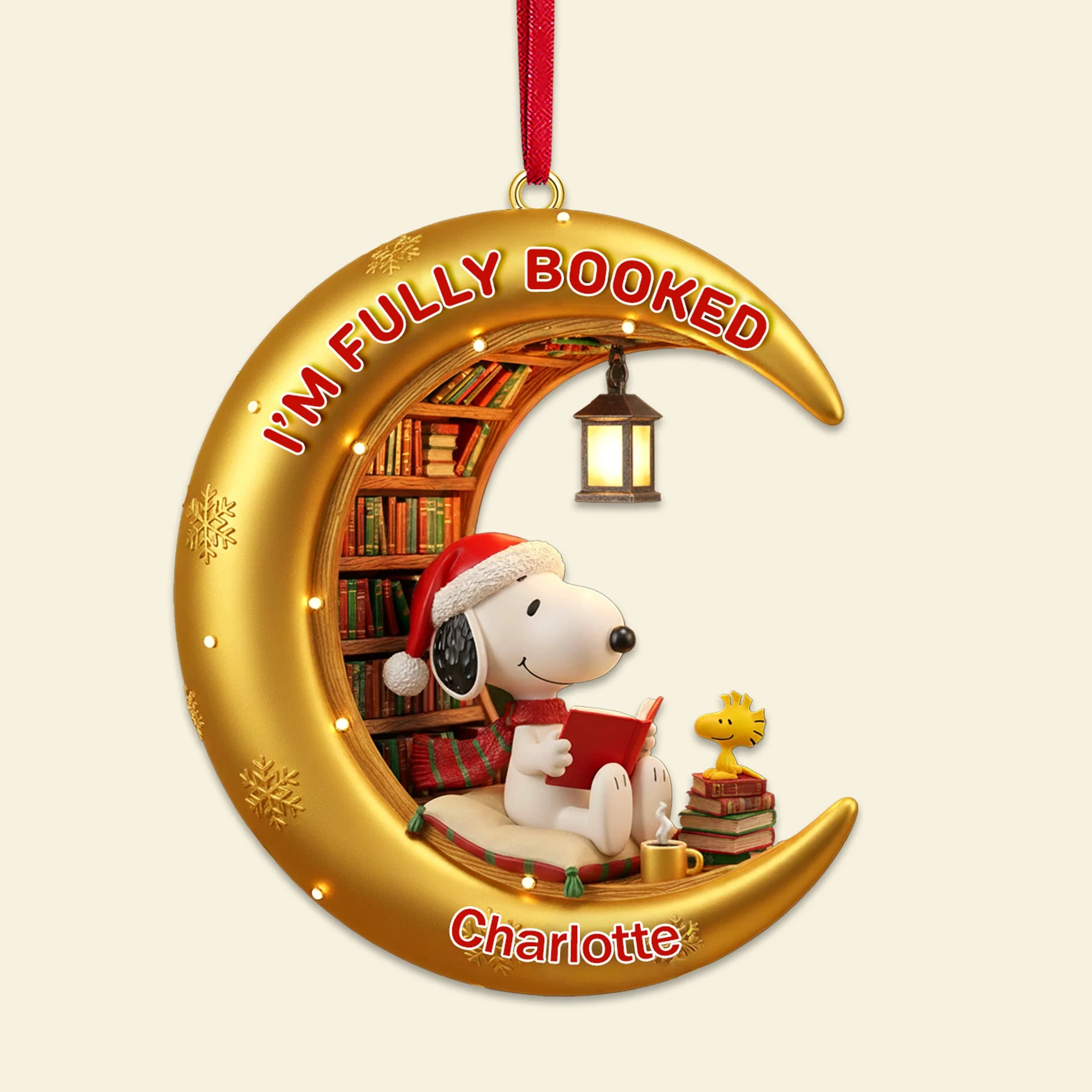 I Am Fully Booked - Personalized Acrylic Ornament - Christmas Gifts For Book Lovers NL122 - Image 3