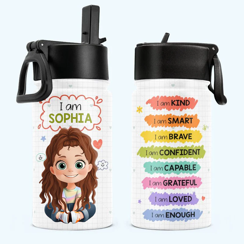 I Am Kind - Personalized Kid Water Bottle - Gift For Kids, Back To School | GR29 TD118