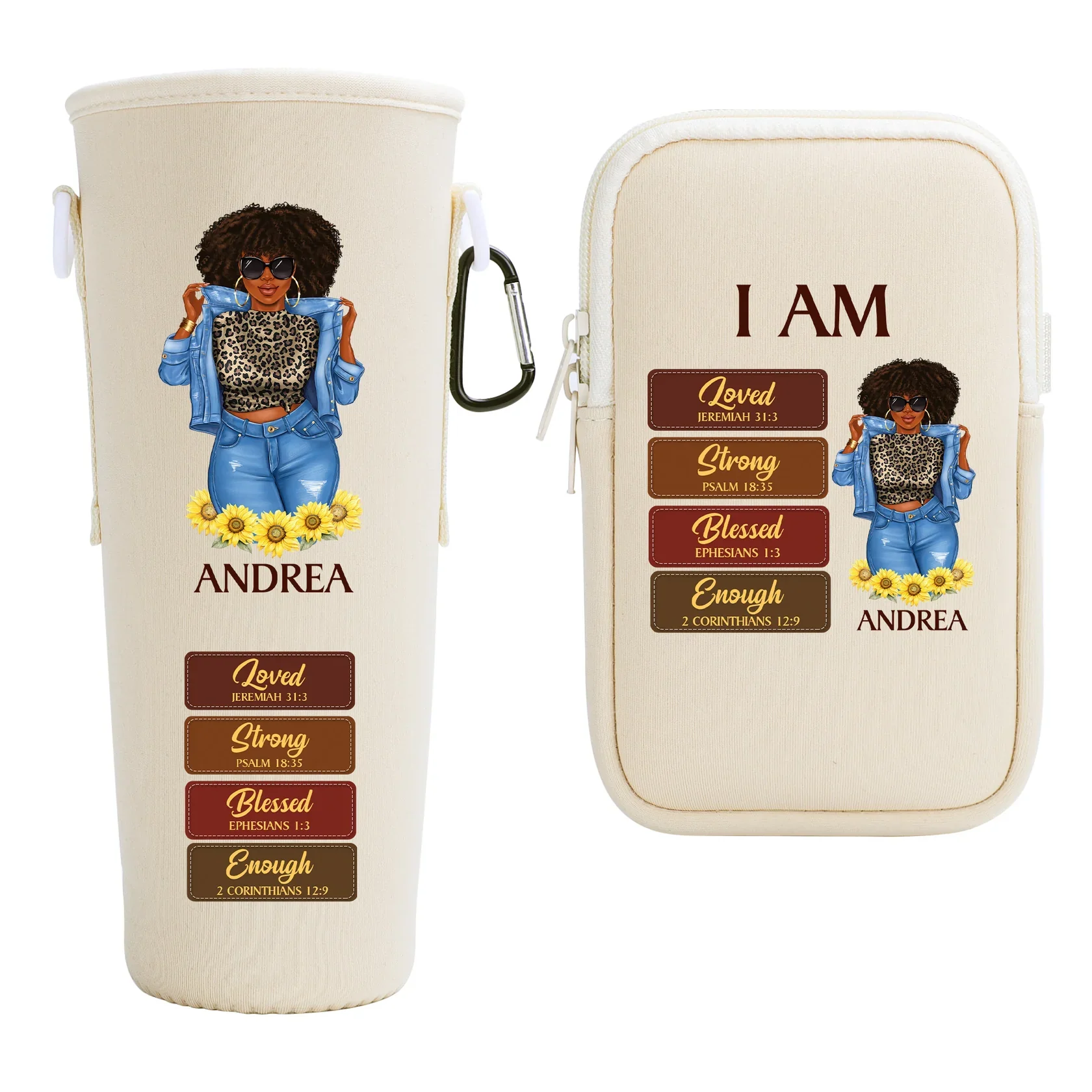 I Am - Personalized Tumbler Holder Bag | GR3 - Image 6