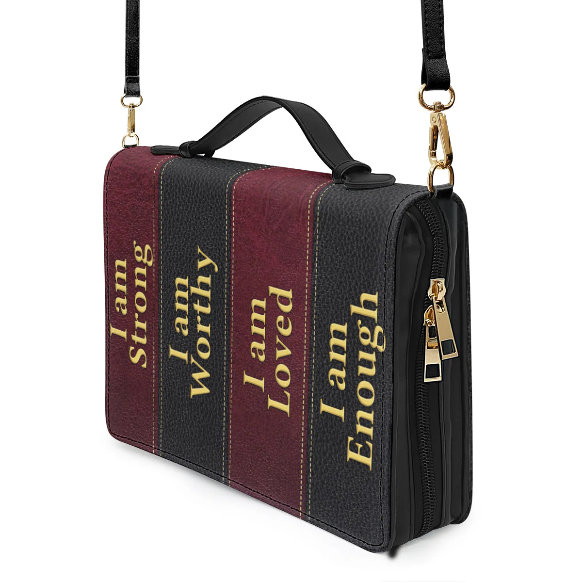 I Am Strong, I Am Worthy - Personalized Bible Cover - Image 5