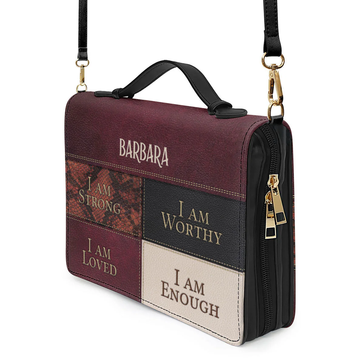 I Am Strong, I Am Worthy - Unique Personalized Bible Covers - AT4080815 - Image 5