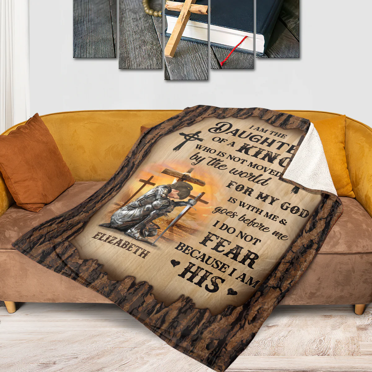 I Am The Daughter Of A King - Personalized Fleece Blanket | CLGOD03 TD118 - Image 2