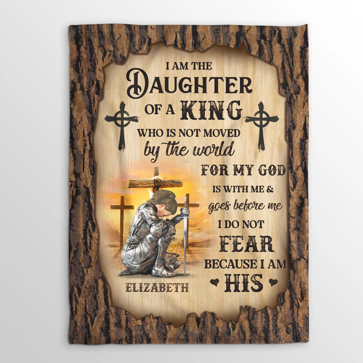 I Am The Daughter Of A King - Personalized Fleece Blanket | CLGOD03 TD118 - Image 3