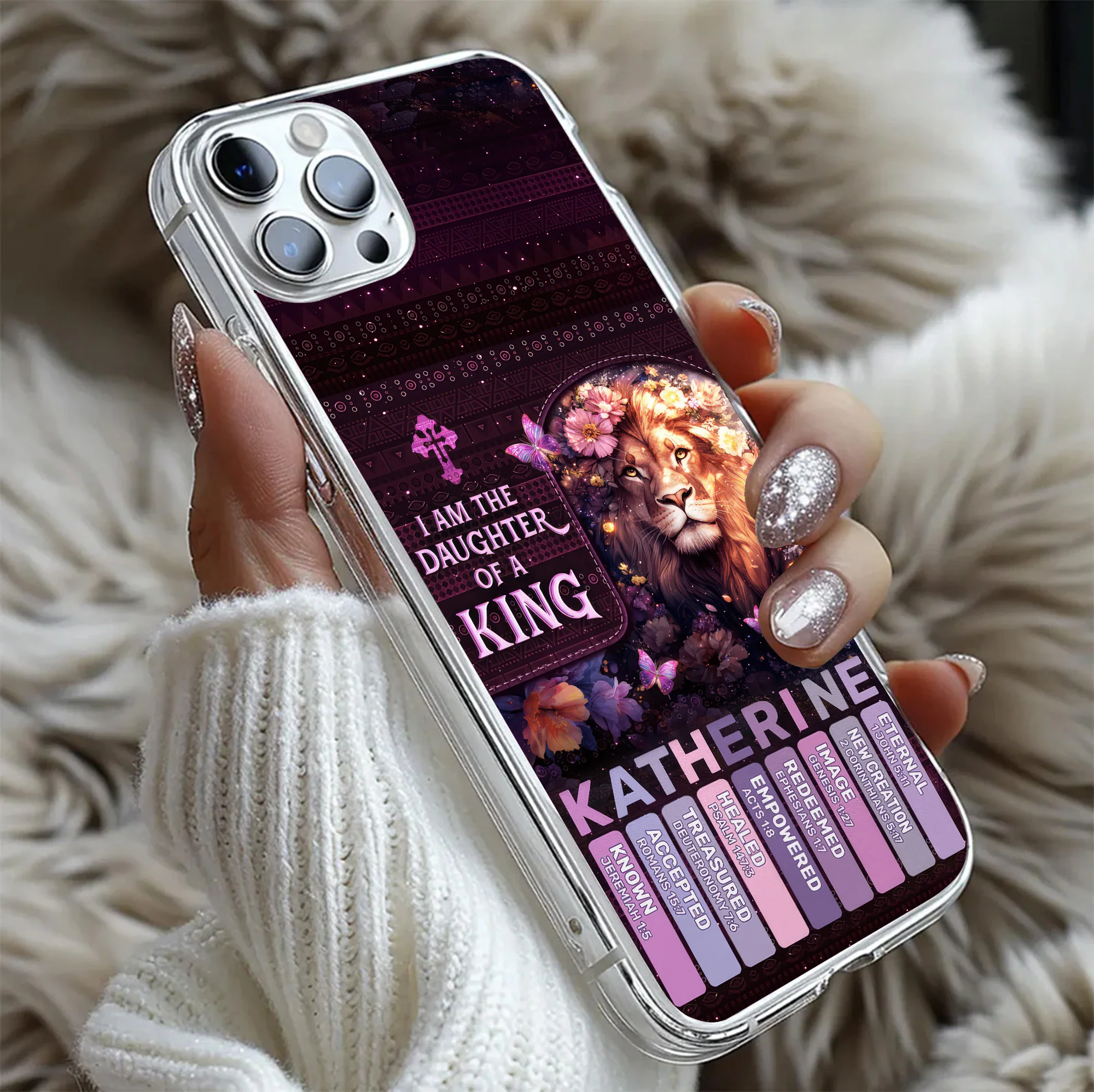I Am The Daughter Of A King - Personalized Phone Case TD118 - Image 5
