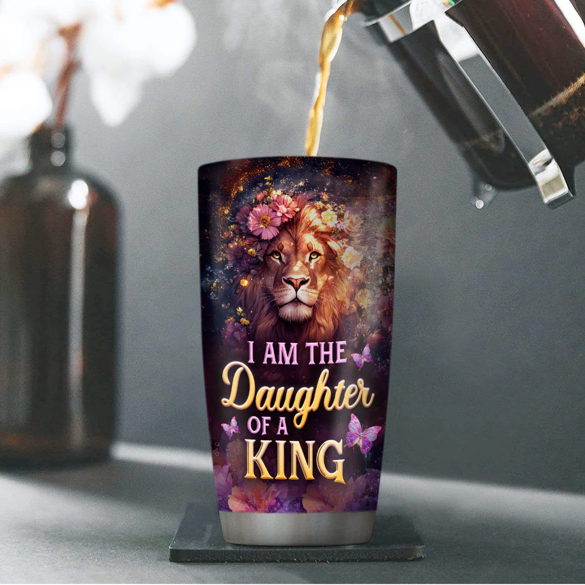 I Am The Daughter Of A King - Personalized Tumbler TD118 - Image 4
