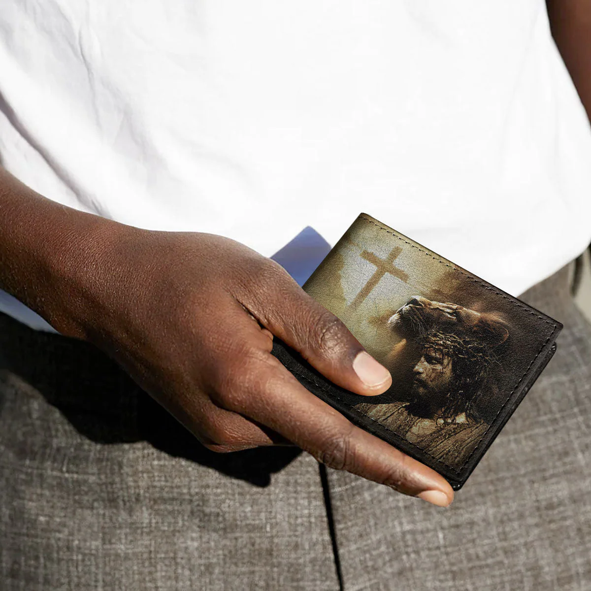 I Am The Son Of A King - Personalized Folded Wallet For Men - Image 5