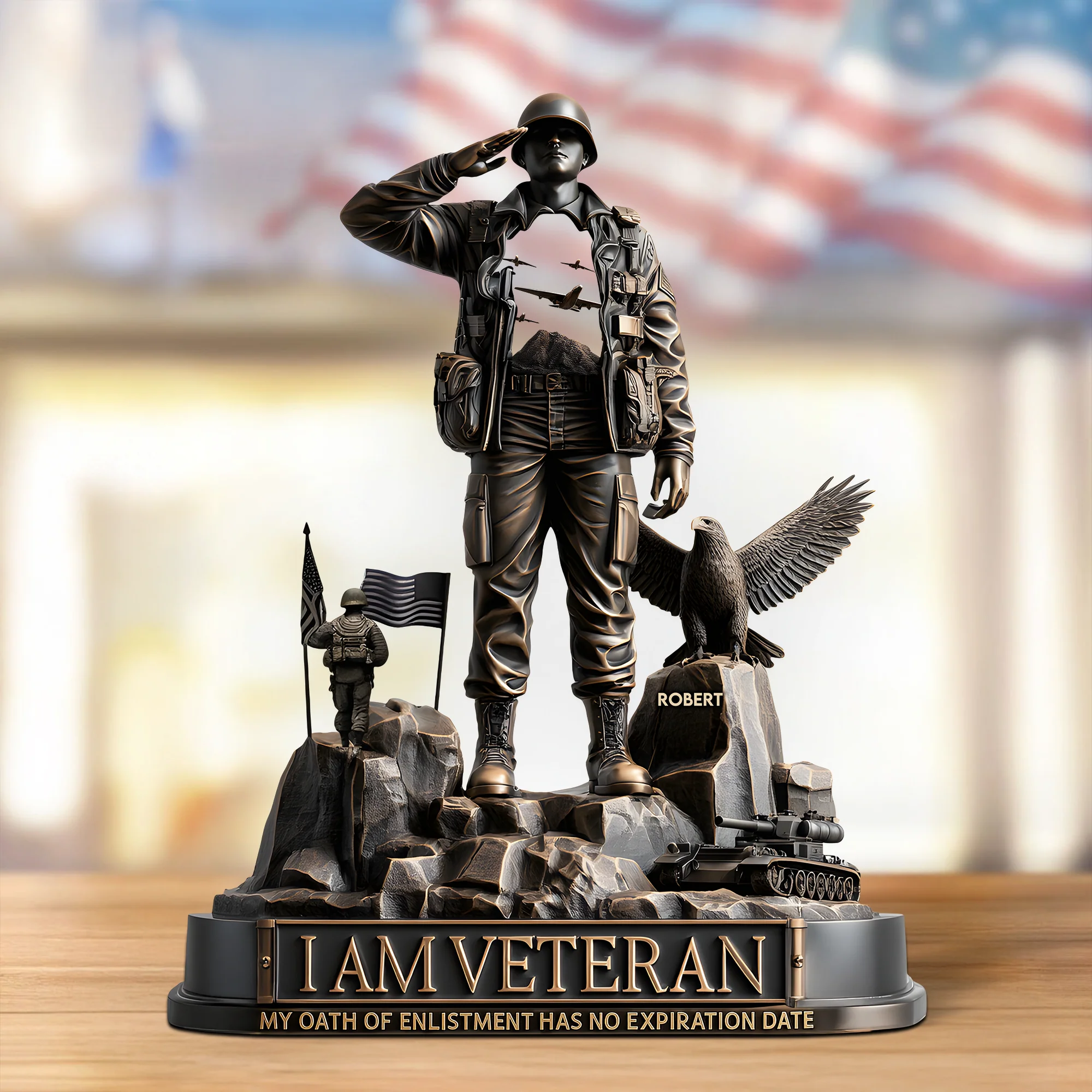 I Am Veteran - Shape Acrylic Plaque - Gift For Veterans | HN02