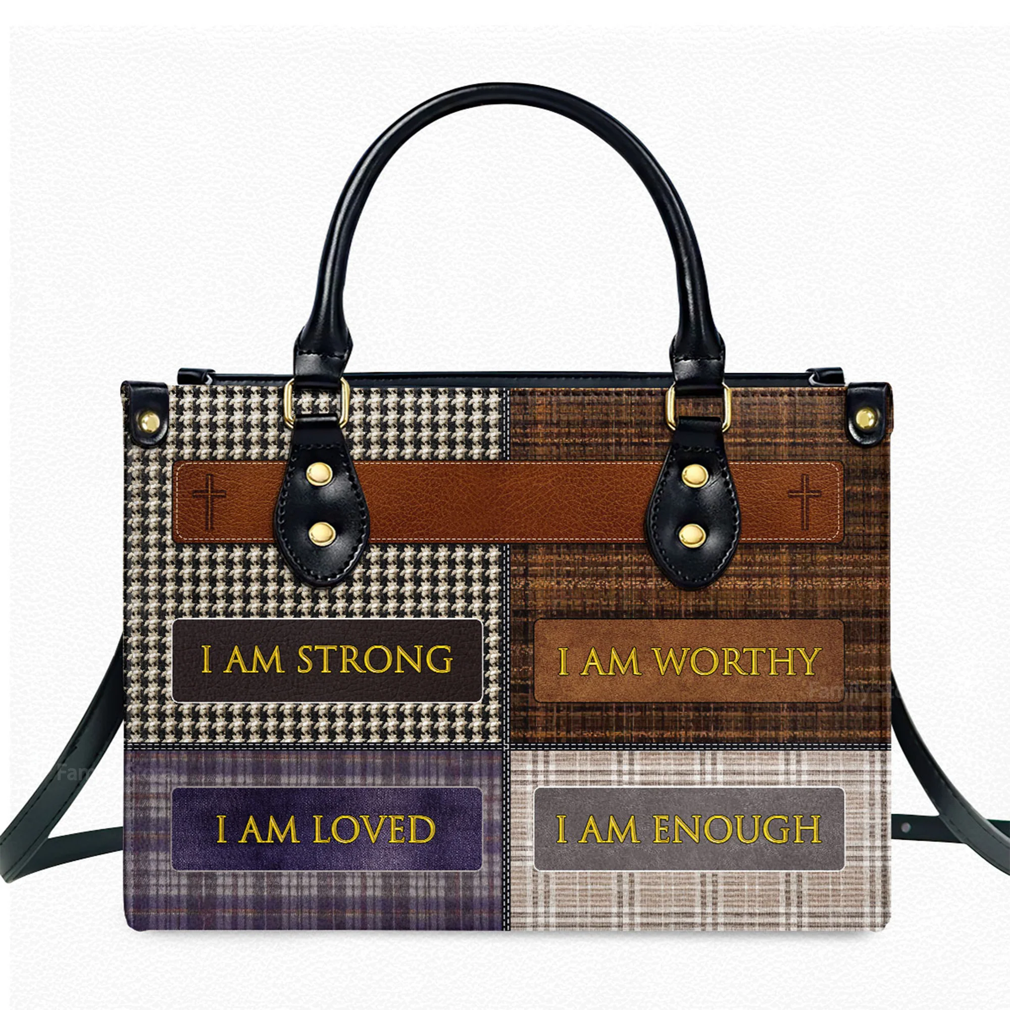 I Am Worthy - Awesome Personalized Leather Handbag - AT4081209 - Image 2