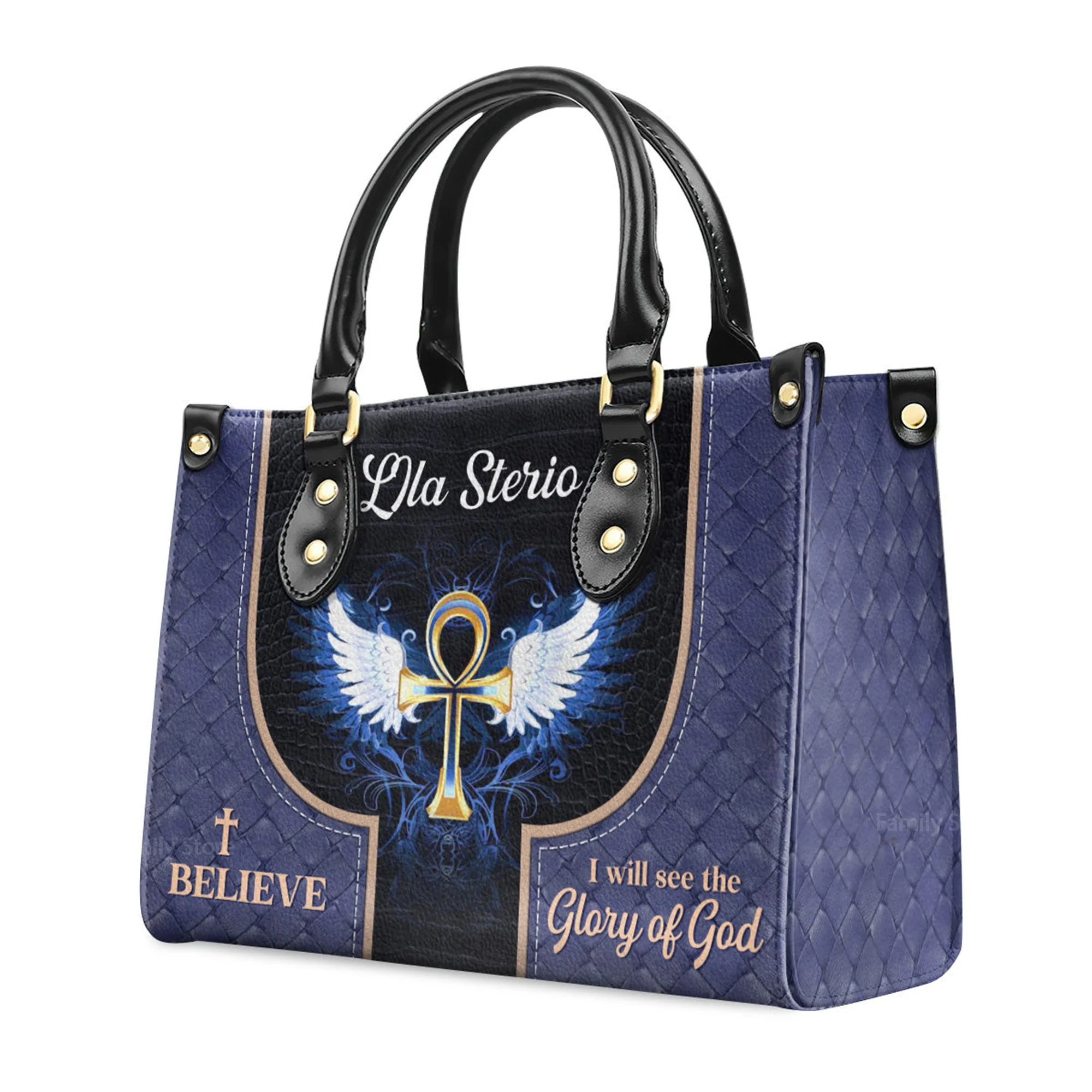 I Believe I Will See The Glory Of God - Thoughtful Gift For Christians - Personalized Leather Handbag With Handle - AT4080818 - Image 3