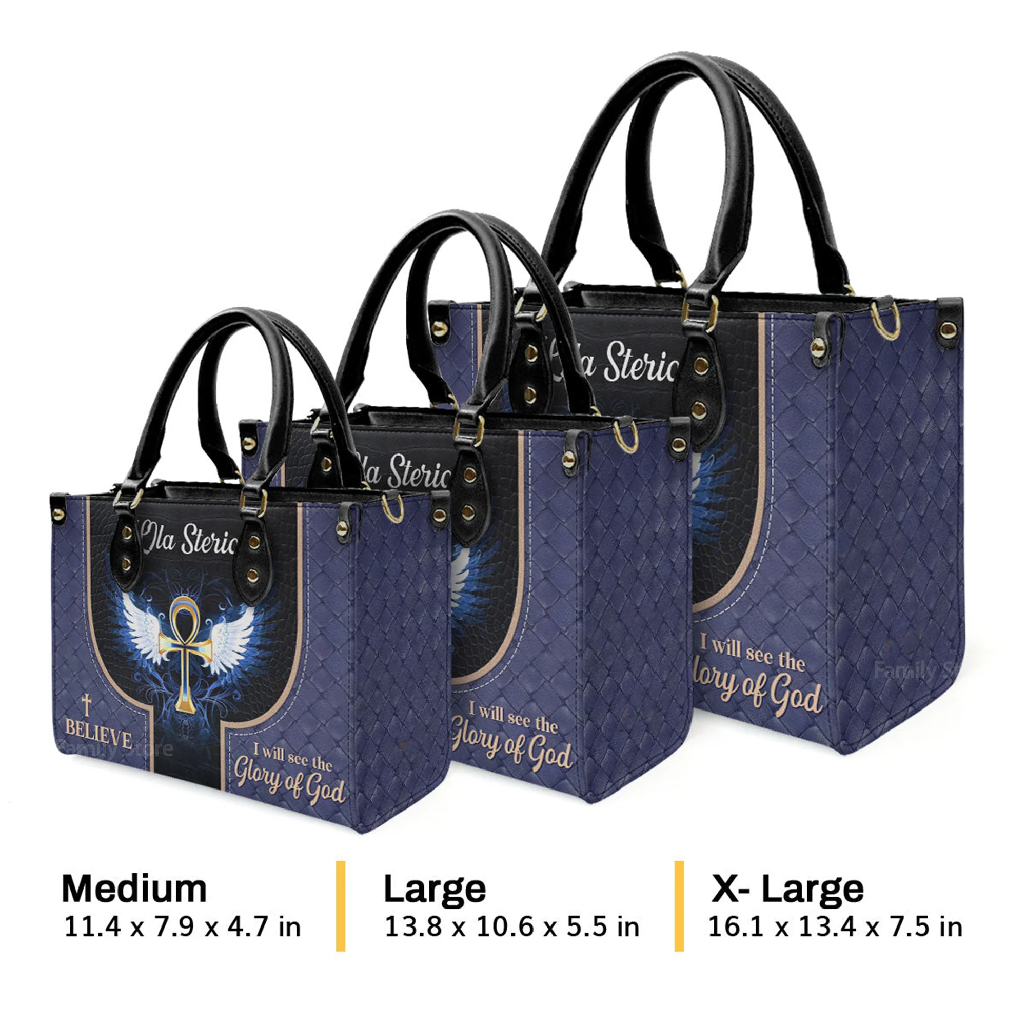 I Believe I Will See The Glory Of God - Thoughtful Gift For Christians - Personalized Leather Handbag With Handle - AT4080818 - Image 4