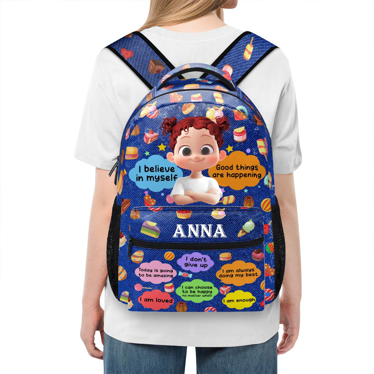 I Believe In Myself - Personalized Canvas Backpack - Gift For Kids | GR29 TD118 - Image 2