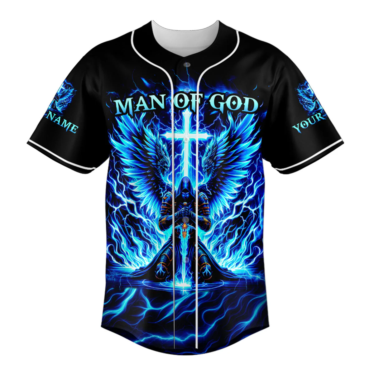 I Can Do All Things Lion Custom Name Baseball Jersey - Christant Gift For Him - Image 2