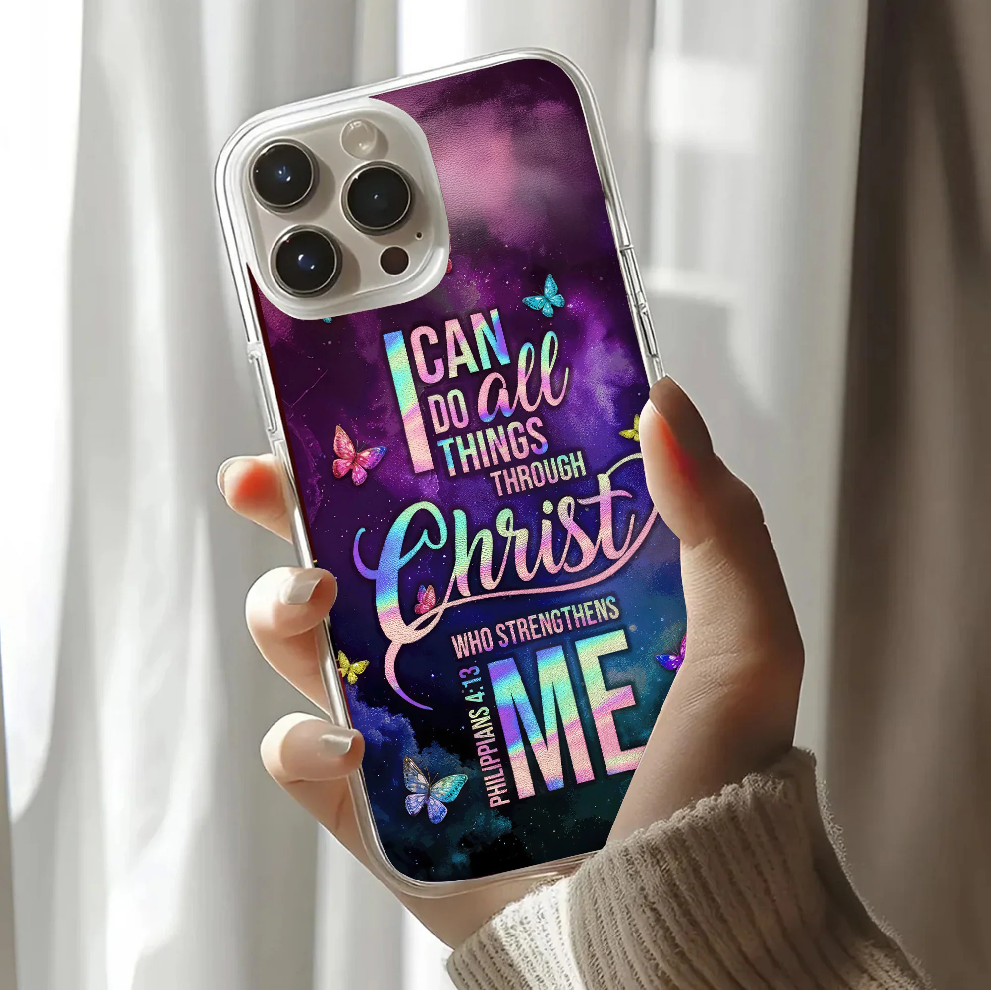 TD118  I Can Do All Things Through Christ - Christian Phone Case - Image 3