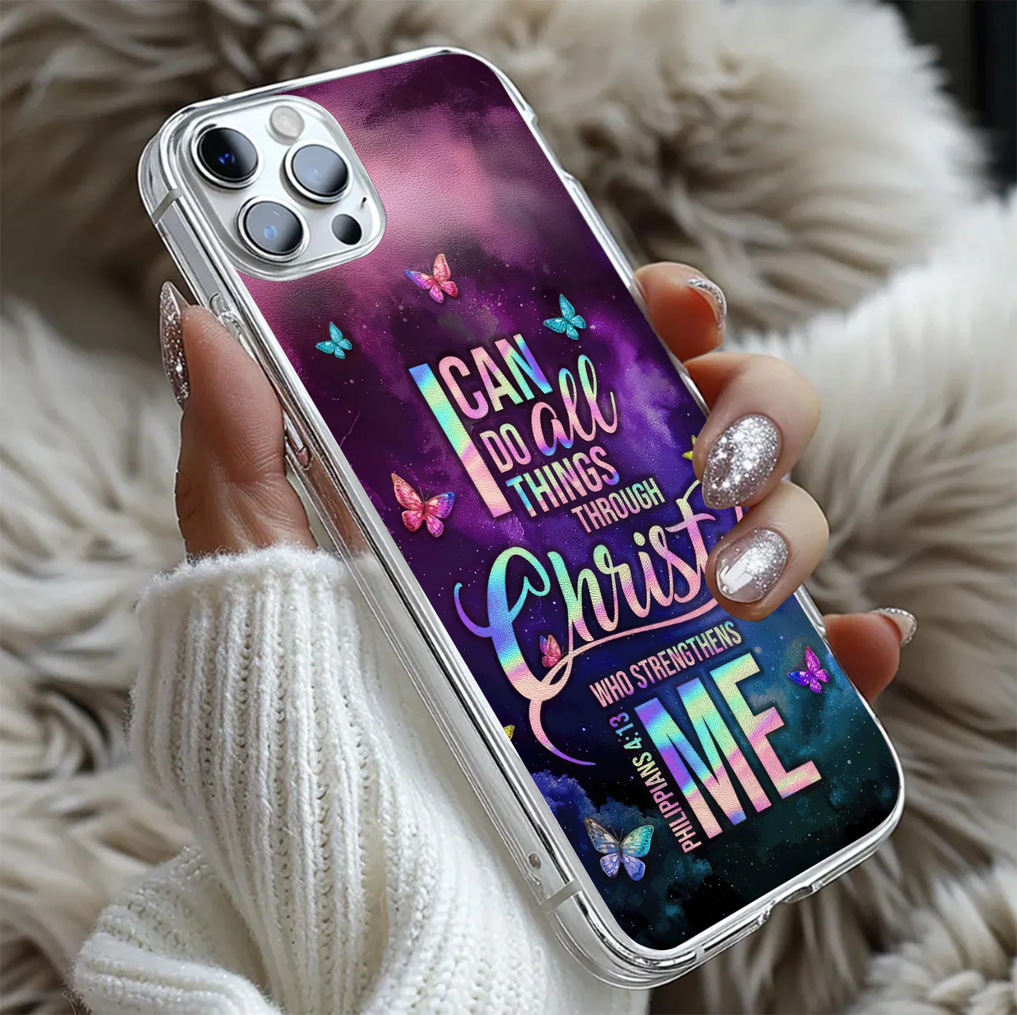 TD118  I Can Do All Things Through Christ - Christian Phone Case - Image 5