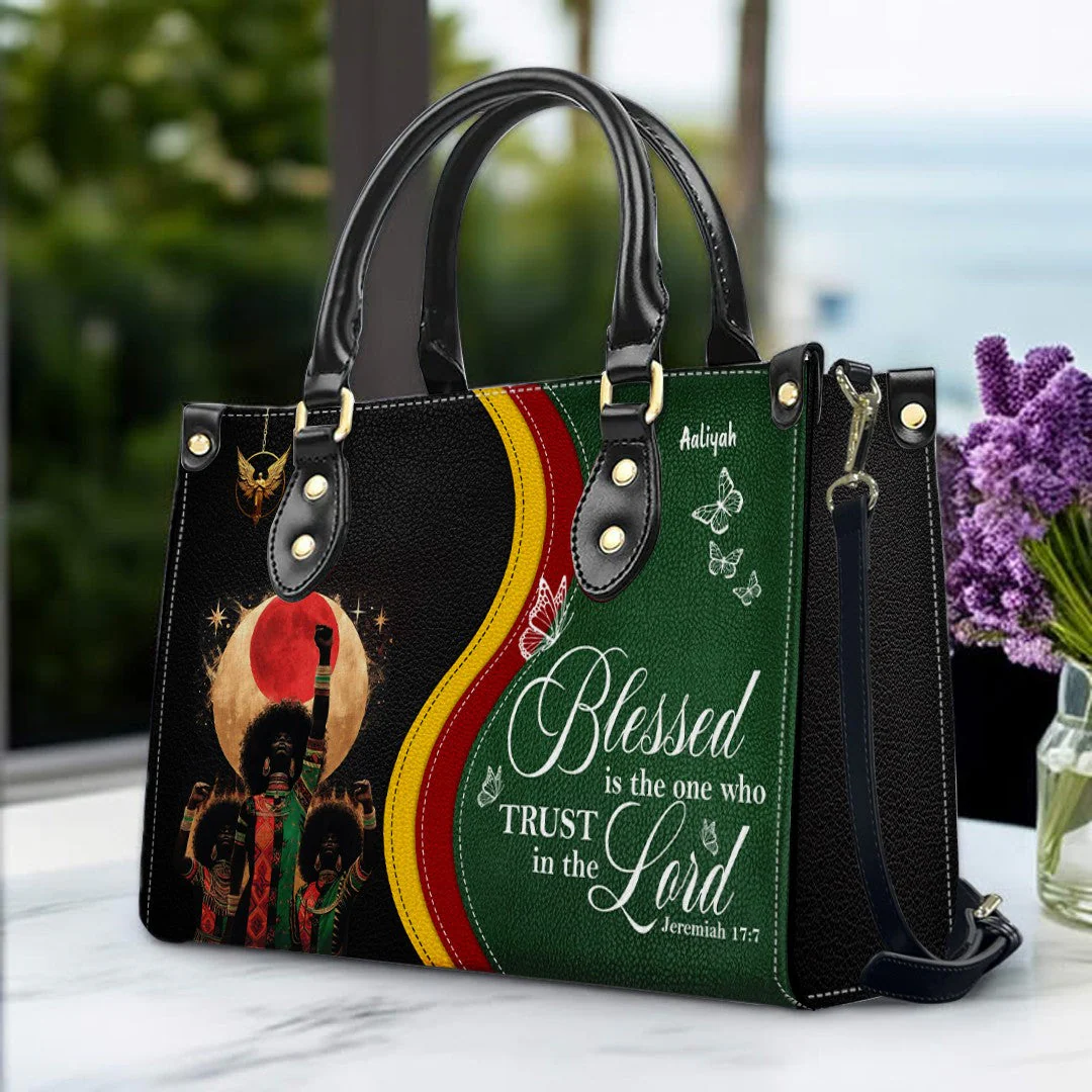 I Can Do All Things Through Christ Christian Who Strengthens Me - Personalized Leather Handbag HL128 - Image 2
