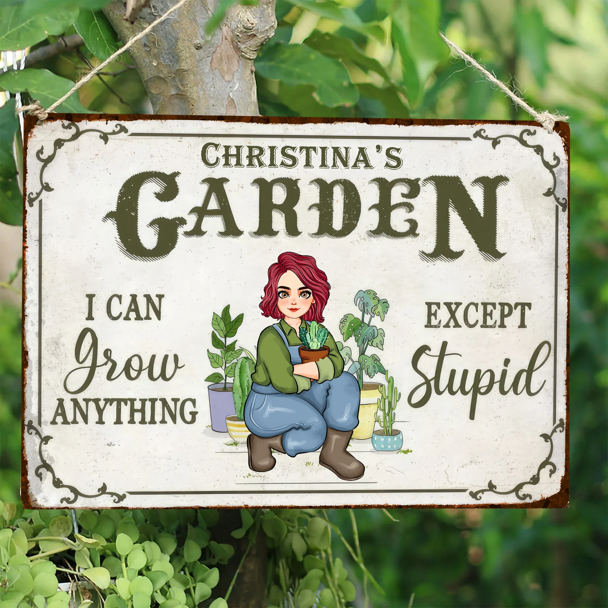 I Can Grow Anything Except Stupid - Personalized Metal Sign - Gift For Gardening Lovers, Gardeners | GR17 NH96 - Image 4