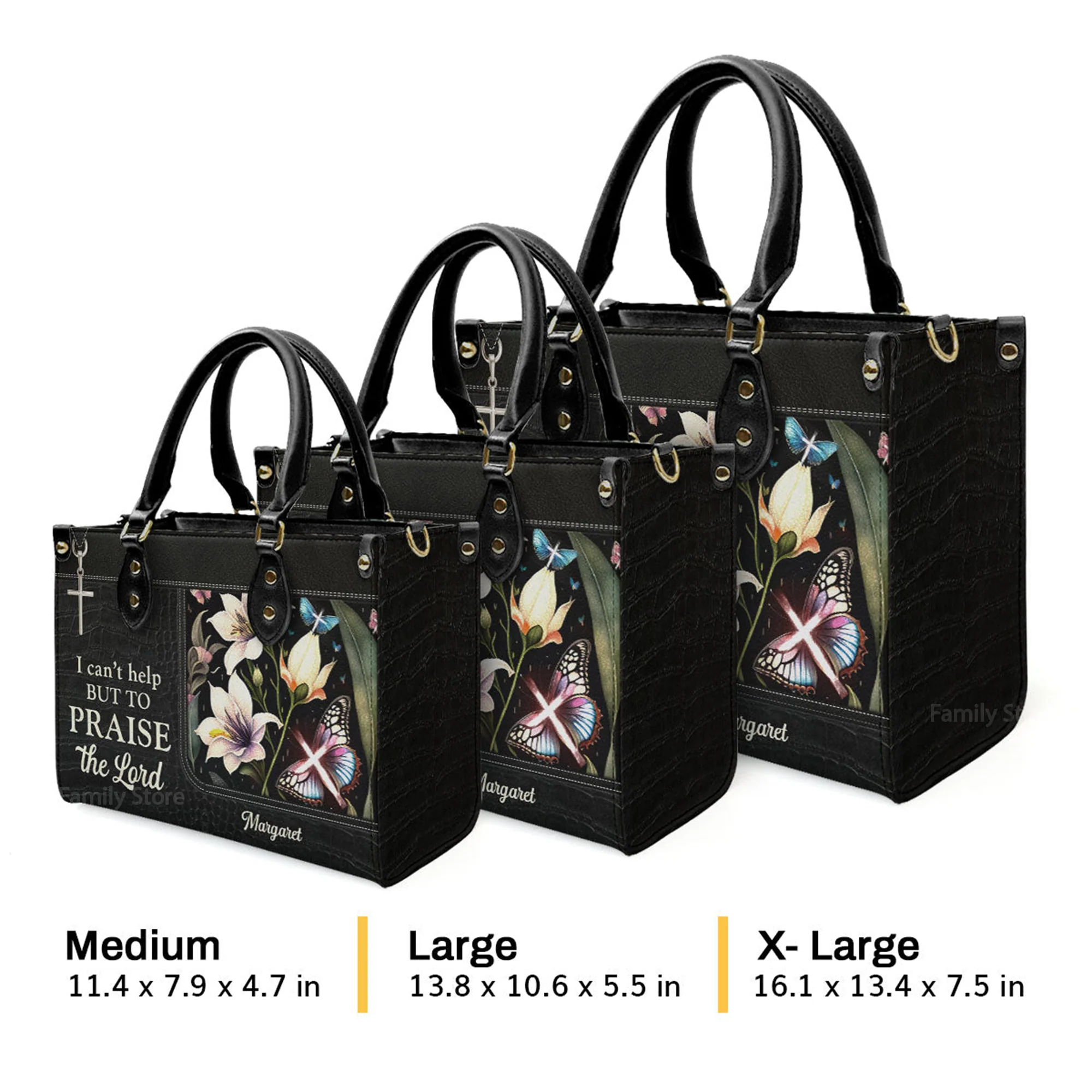 I Can't Help But To Praise The Lord - Unique Personalized Leather Handbag - AT4081307 - Image 4