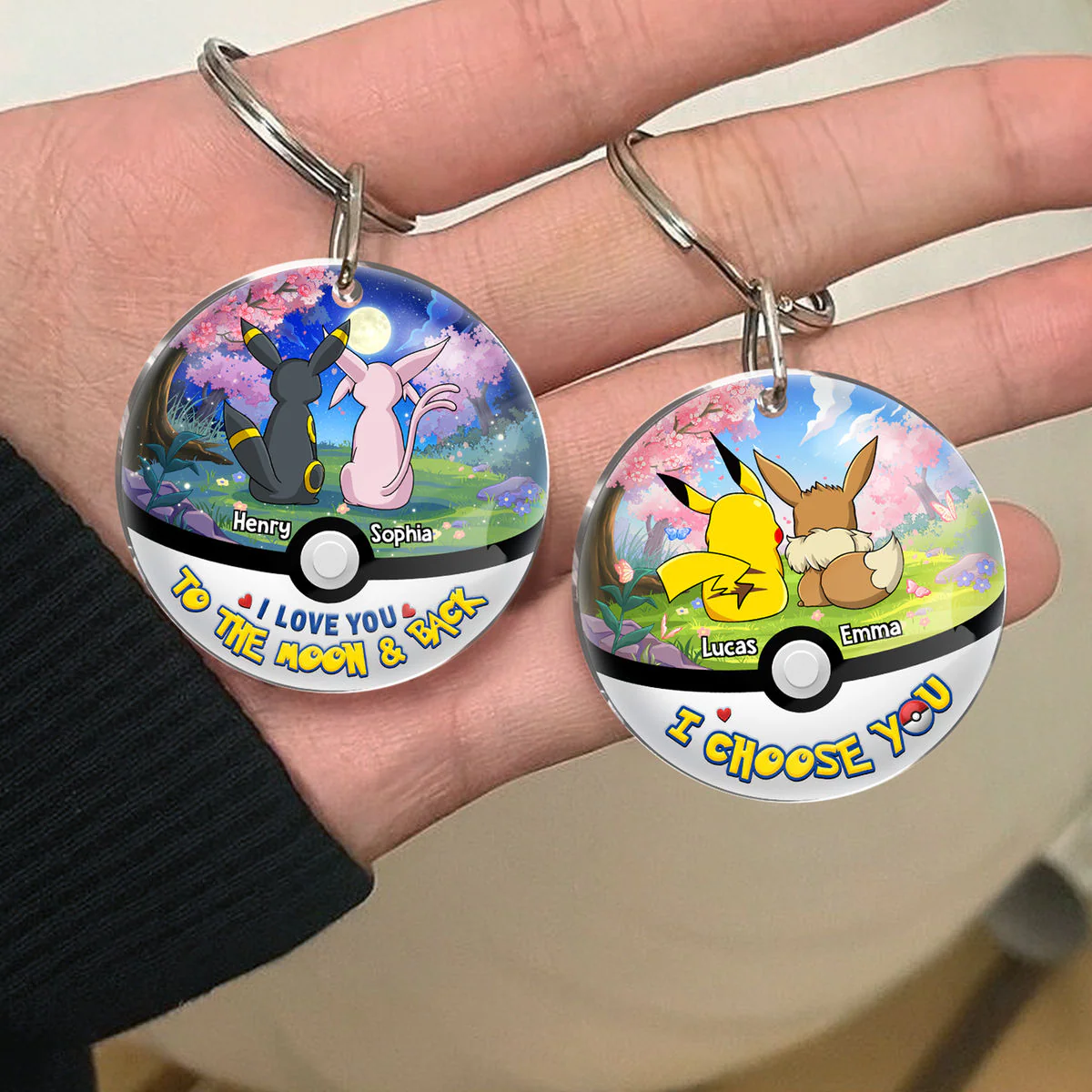 I Choose You - Personalized Acrylic Keychain - Gift for PoMo Couple,  Valentine | CL59.V3 HH01 - Image 2