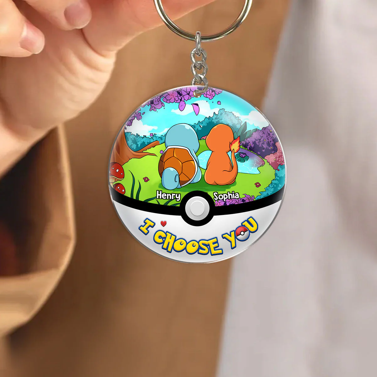 I Choose You - Personalized Acrylic Keychain - Gift for PoMo Couple,  Valentine | CL59.V3 HH01 - Image 5