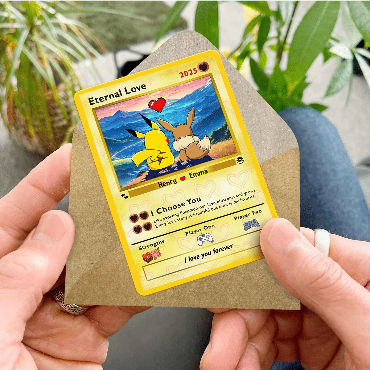 I Choose You - Personalized Metal Card - Gift for PoMo Couple | CL60.V2 HH01 - Image 2