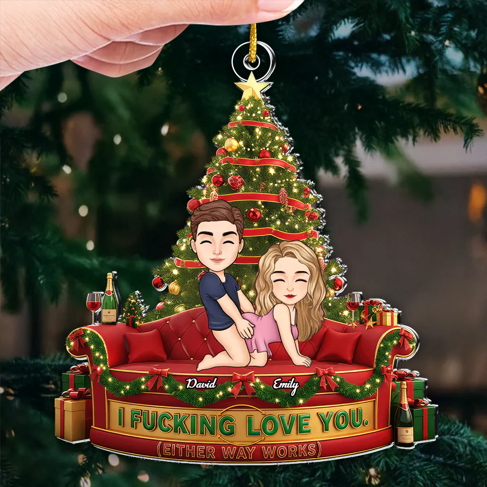 I F*cking Love You Either Way Works Funny Couples - Personalized Acrylic Ornament - Gift For Couples | GR10 NL122 - Image 3