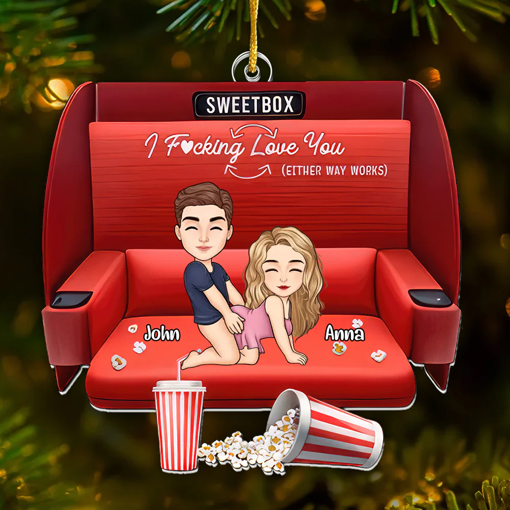 I F*cking Love You In This Life - Personalized Acrylic Ornament - Gift For Couples | GR10 NL122 - Image 2