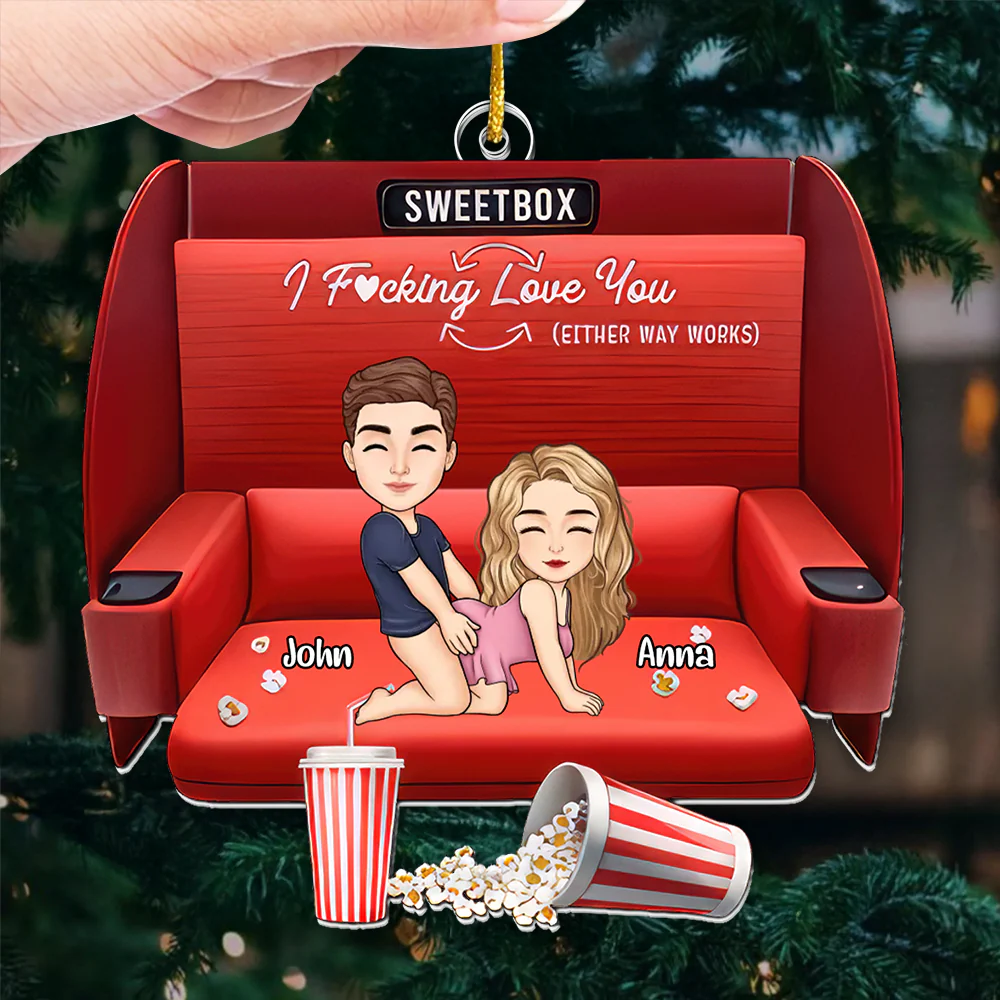 I F*cking Love You In This Life - Personalized Acrylic Ornament - Gift For Couples | GR10 NL122 - Image 3