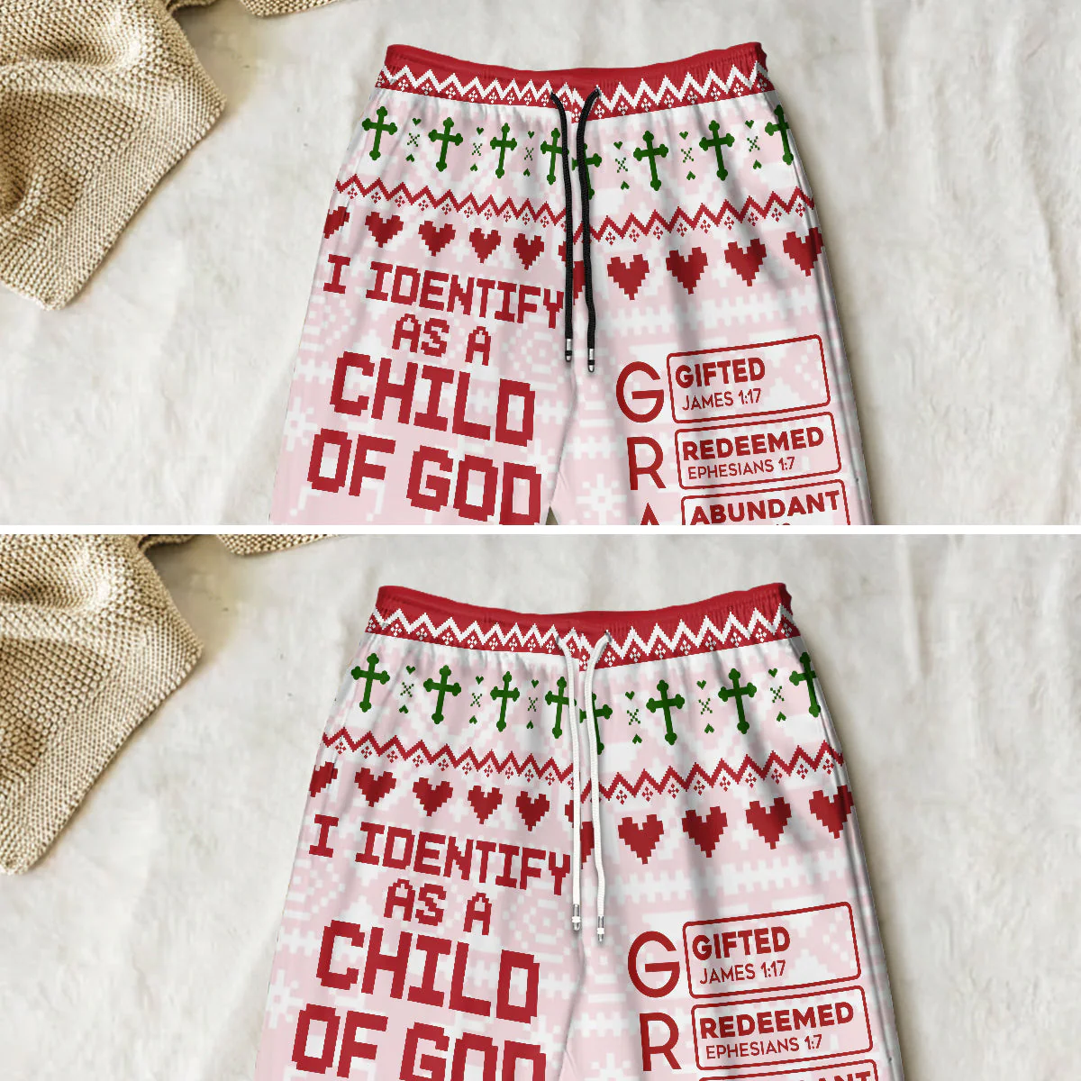 I Identify As A Child Of God - Personalized Sweatpants - Gift for Christmas TD118 - Image 4