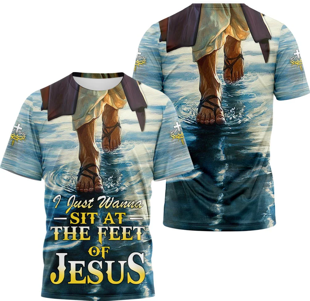 I Just Wanna Sit At The Feet Of Jesus 3D TShirt - Image 3