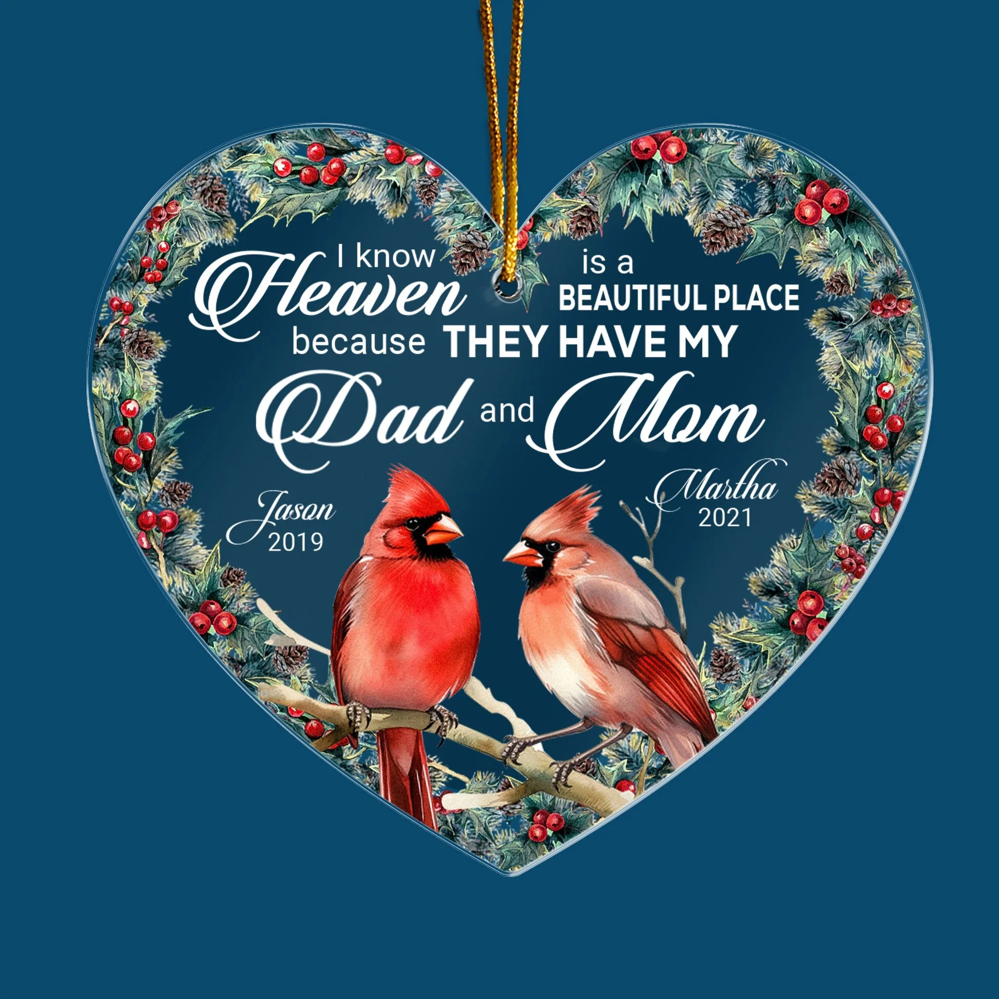 I Know Heaven Is A Beautiful Place Because They Have - Personalized Custom Shaped Acrylic Ornament PT - Image 4